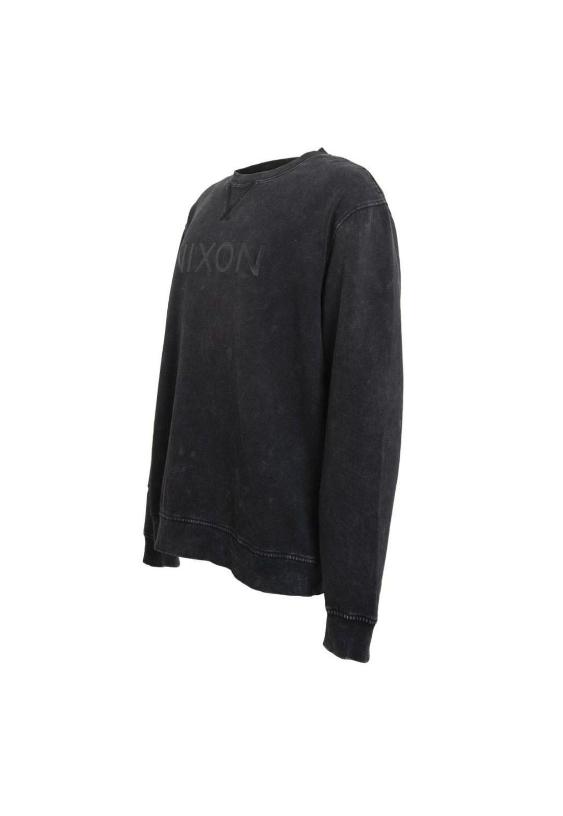 Polerón Crew Men Black Logo Black-1