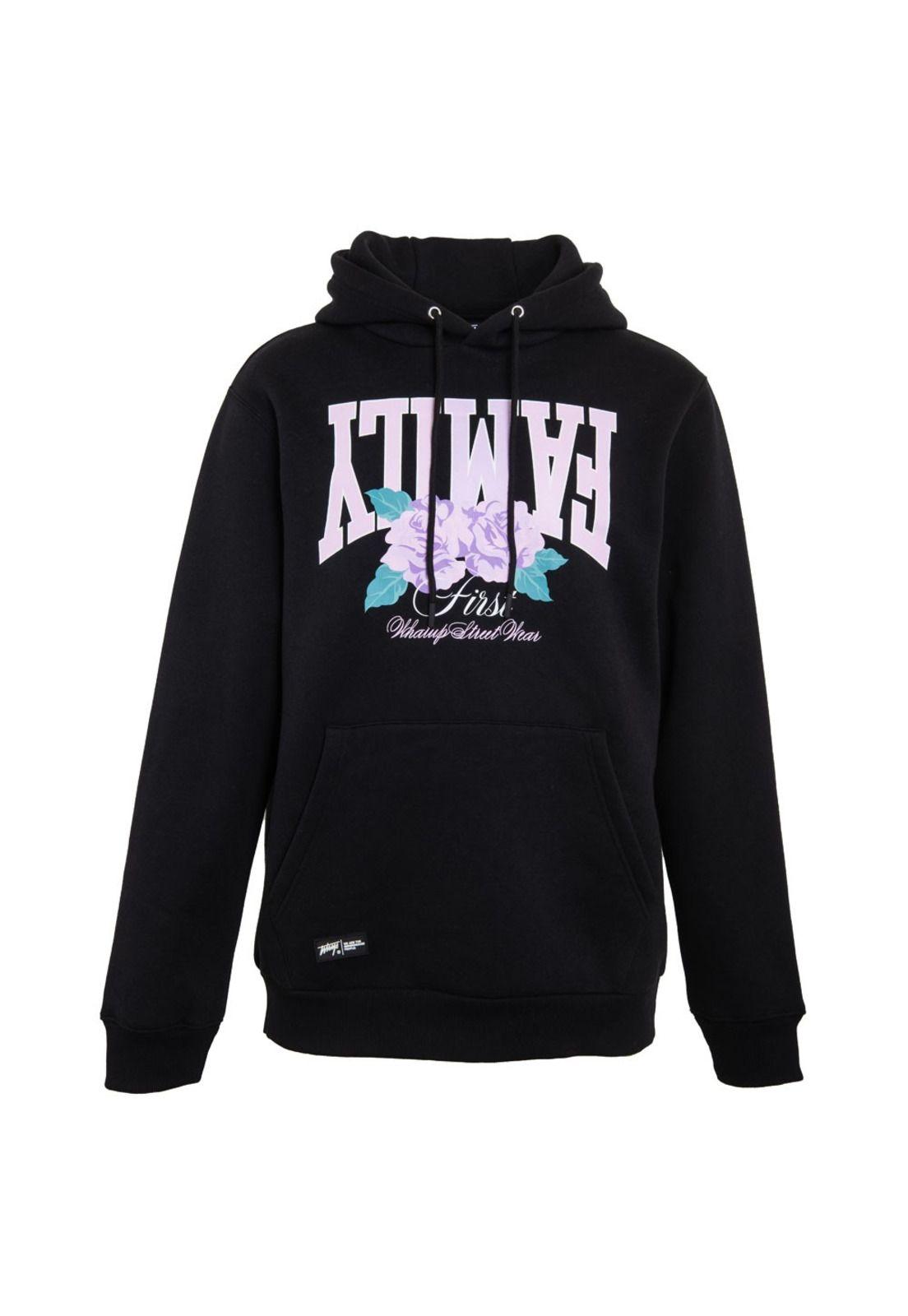 Poleron Men Reverse Family First Black-0