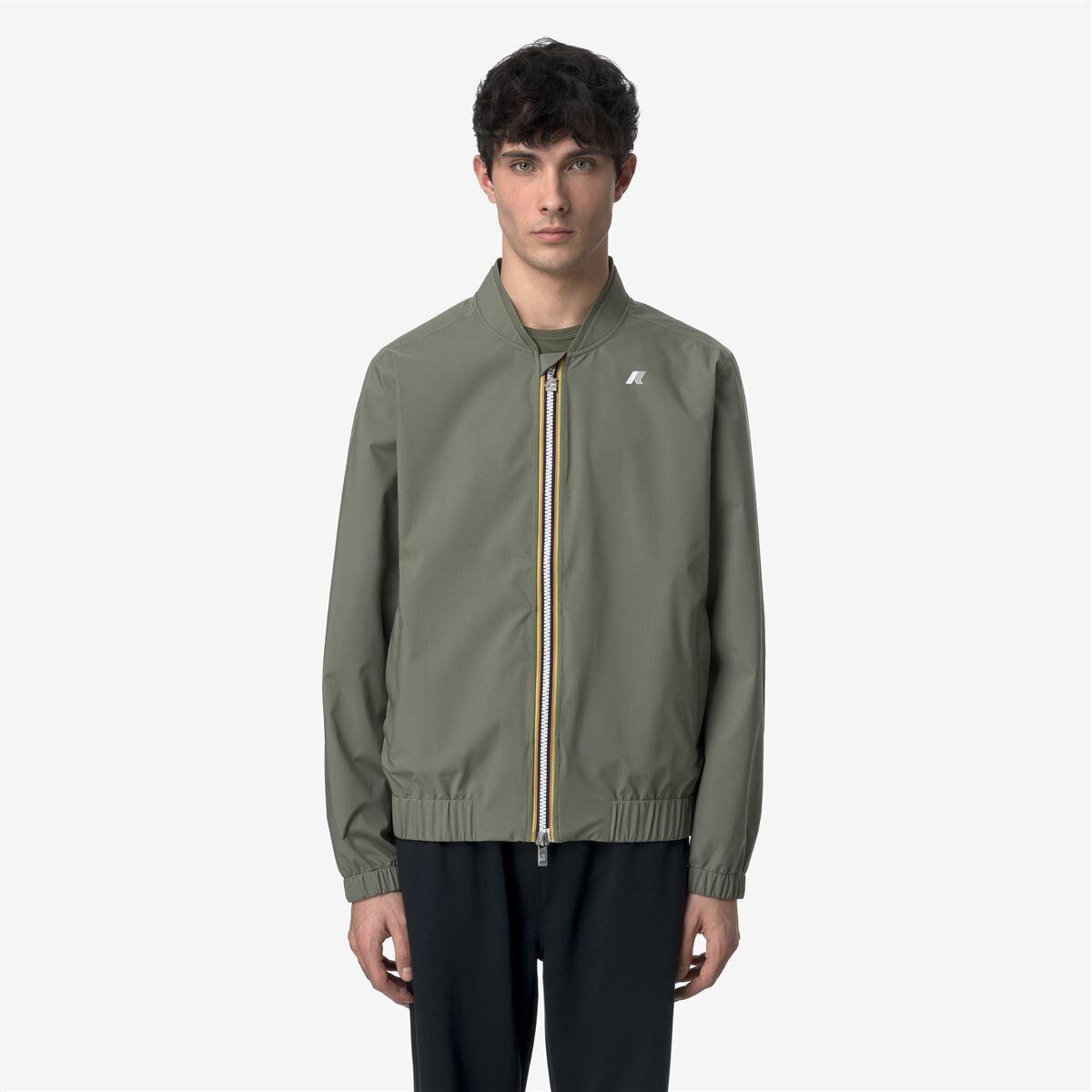 Chaqueta Men Impermeable Aurene Stretch Dot Green-1