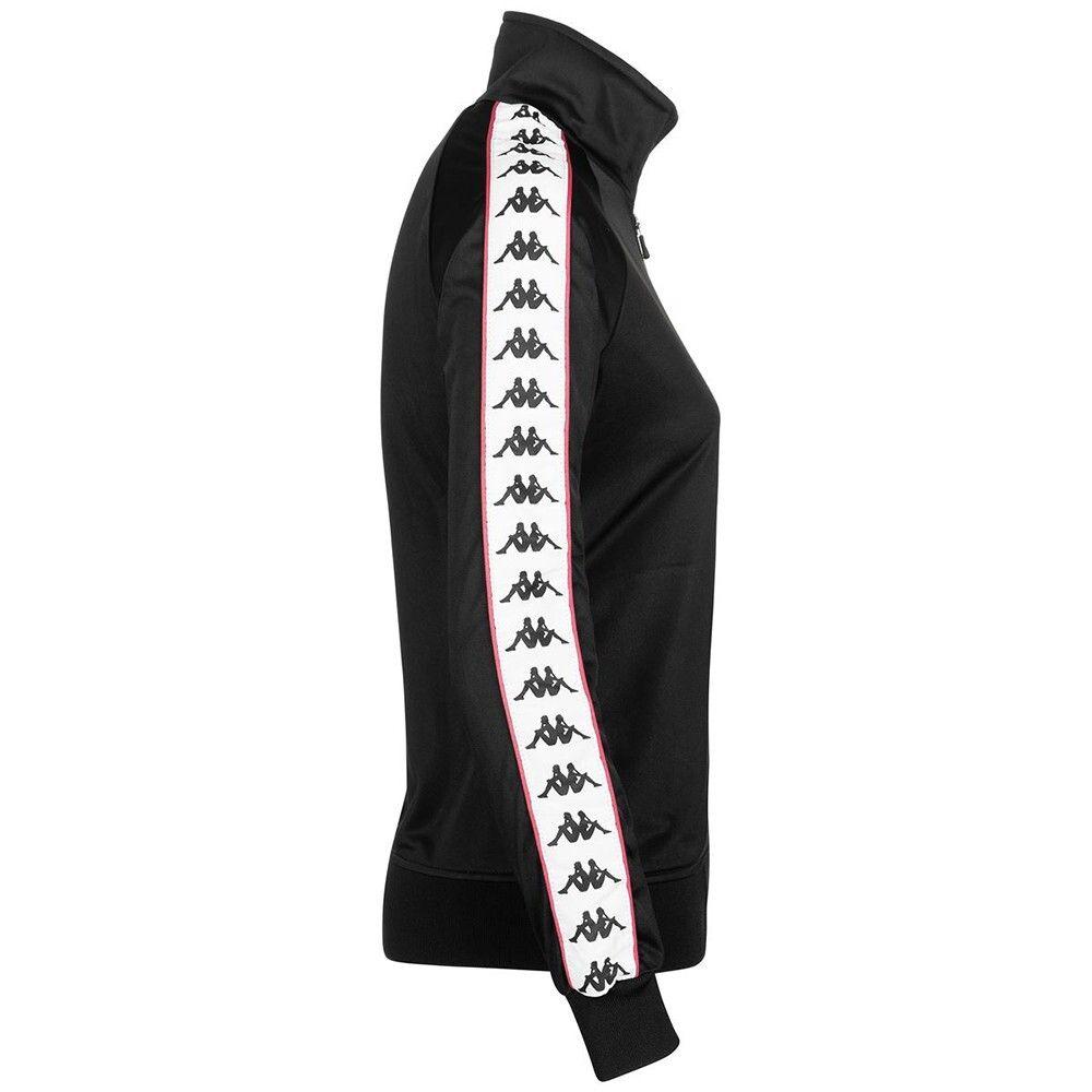 Chaqueta Kappa 222 Banda Wanniston Black White Fuchsia-1