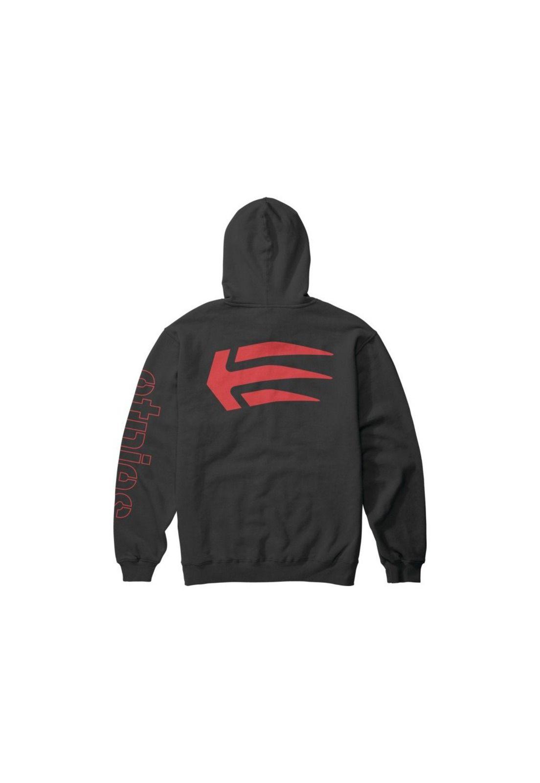 Poleron Joslin Hoodie Black Red Etnies-1
