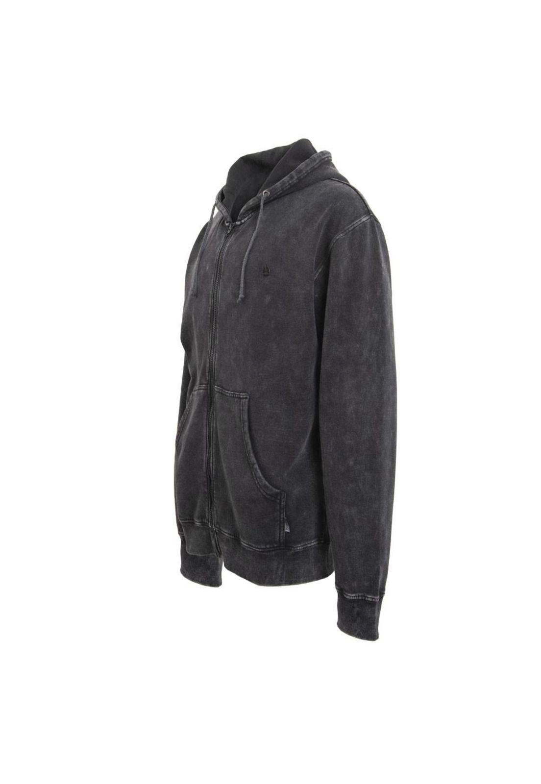 Polerón Zipper Men Black Logo Back Rainbow-1