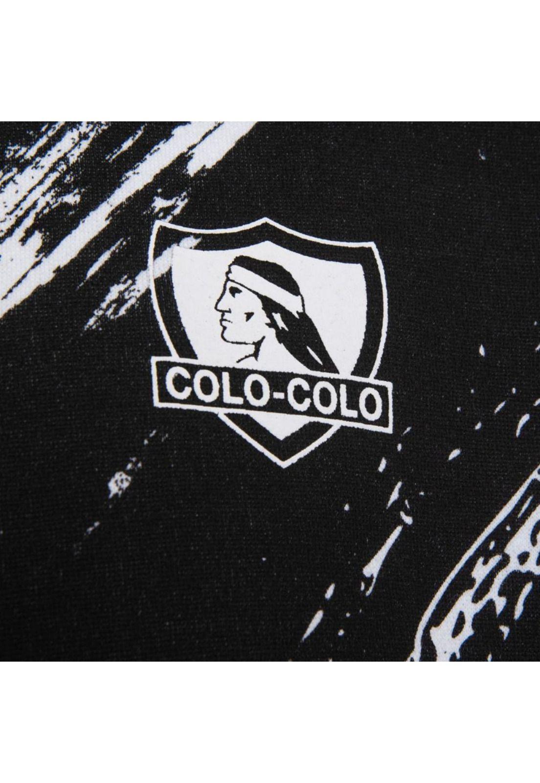 Poleron Colo Colo Urbano Painted Rojo Blanco y Negro-3