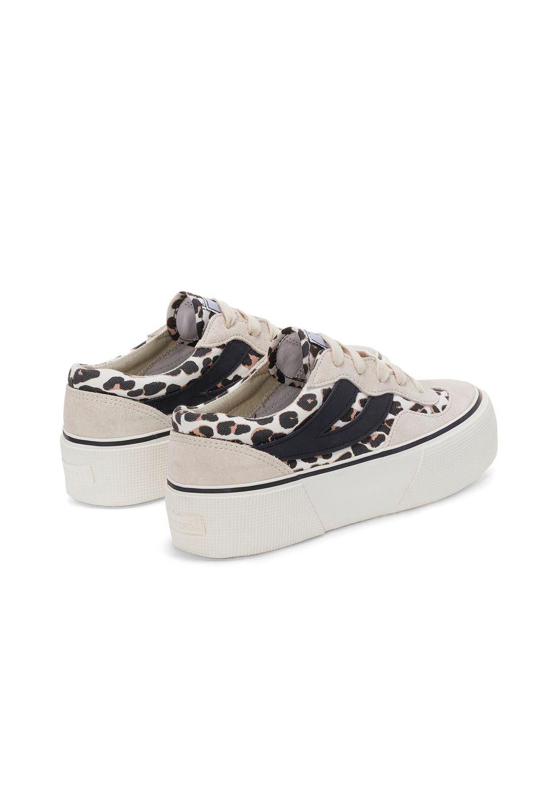 Zapatilla 3041 Revolley Light Leopard Print White Beige-2