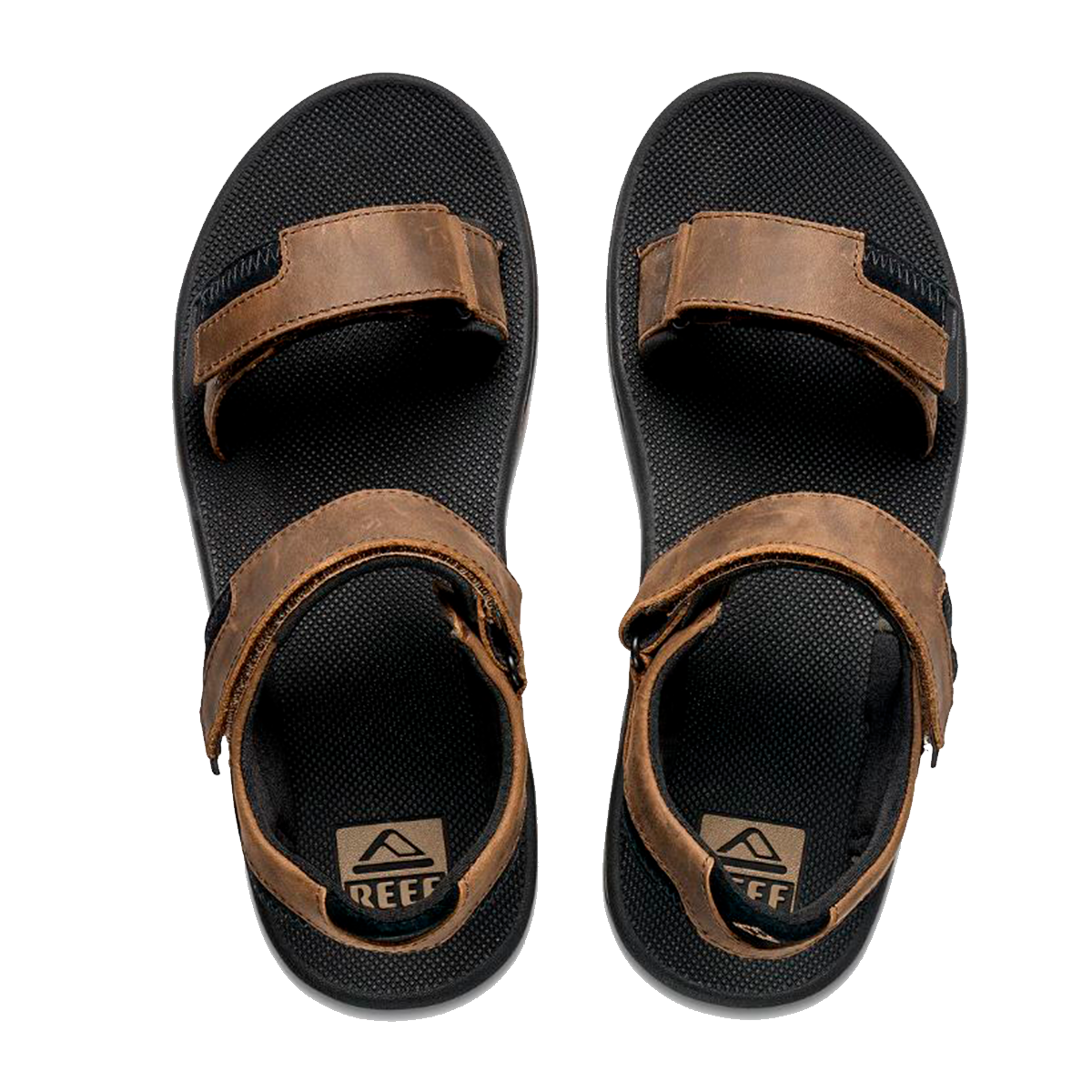 Sandalia Men Fanning Baja Leather Black Brown-1