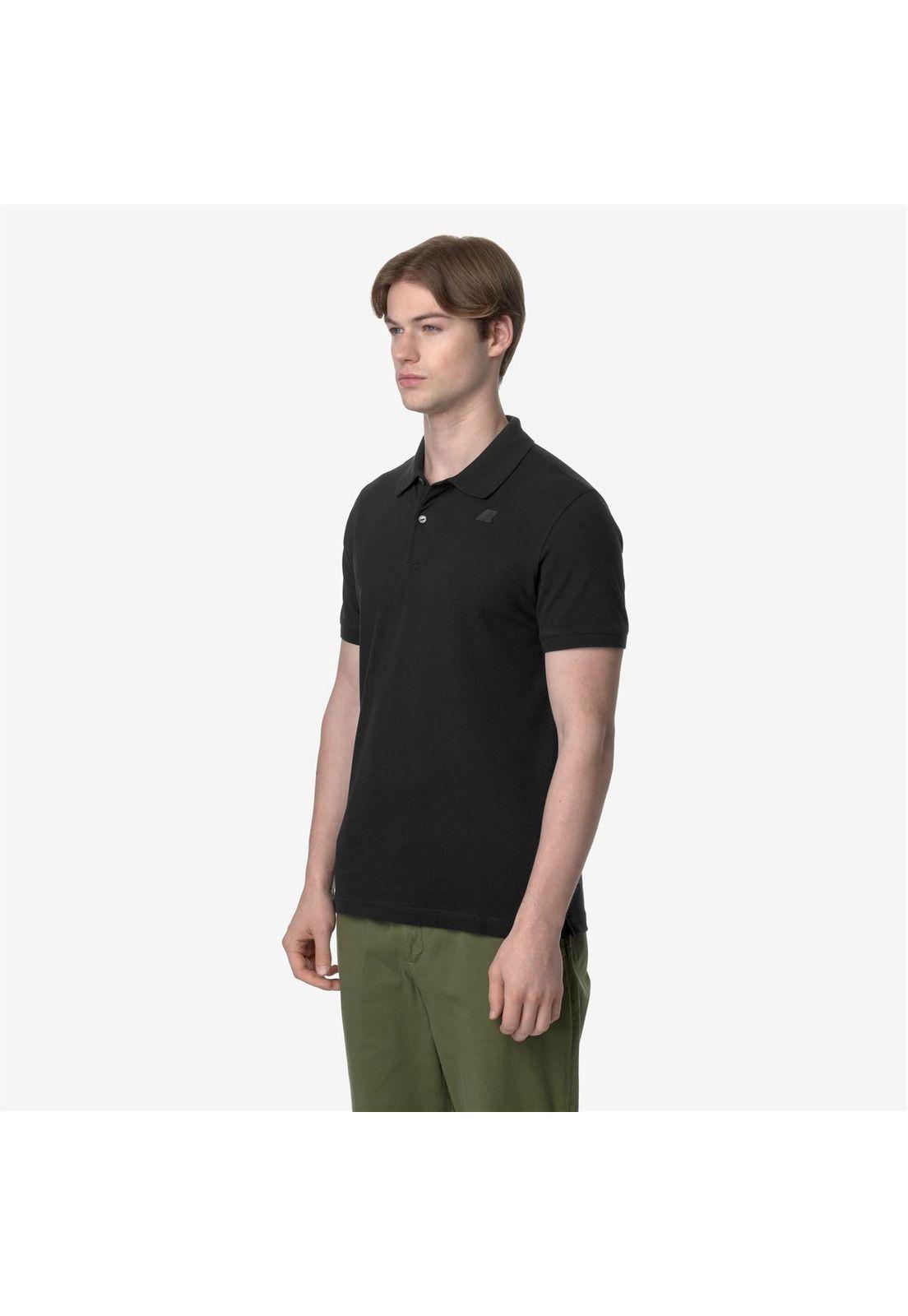 Polera K-Way Men Amedee Pique Black Pure-2