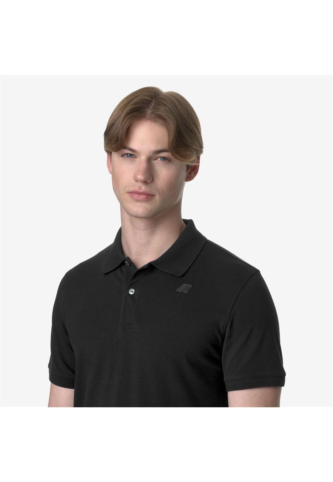 Polera K-Way Men Amedee Pique Black Pure-3