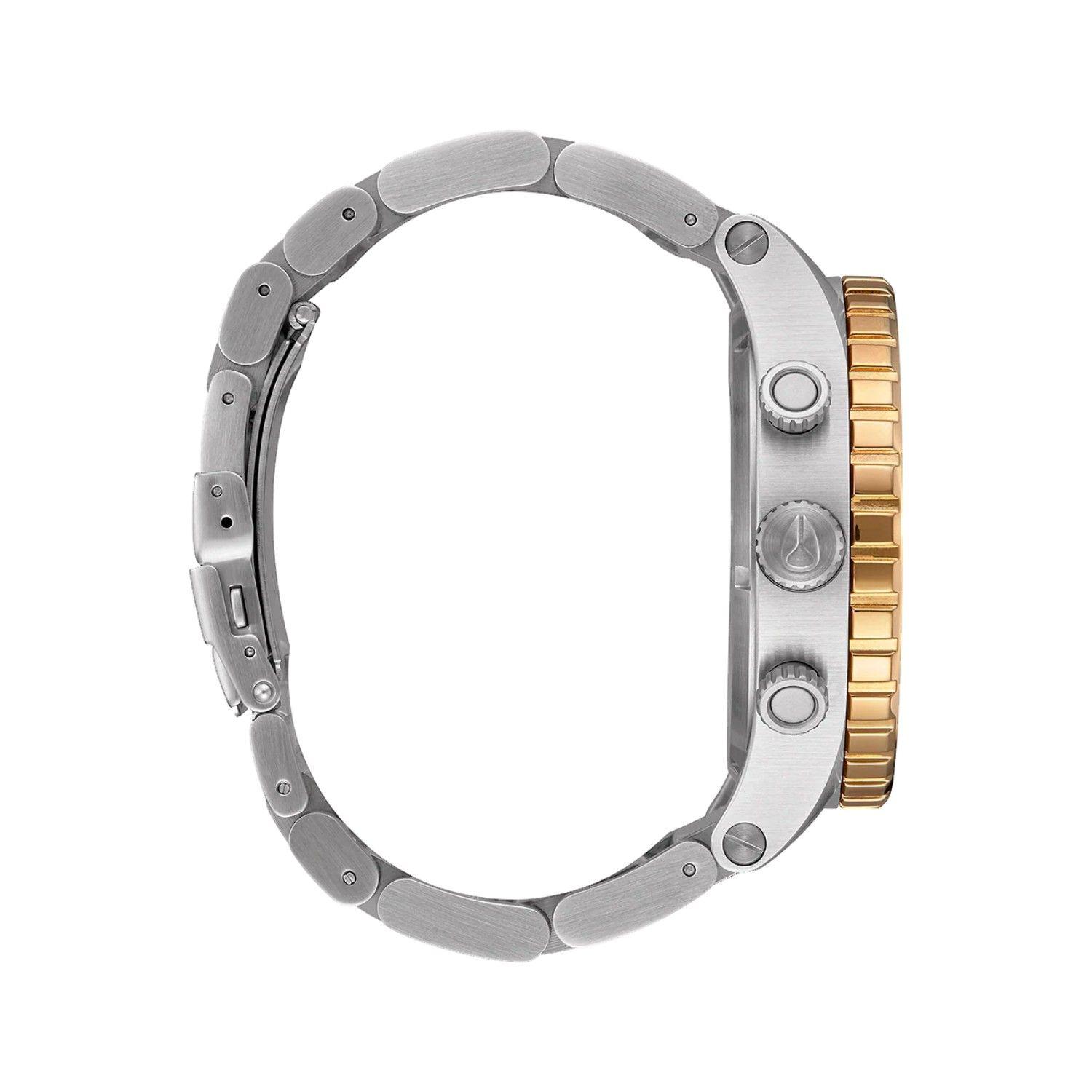 Reloj Nixon 51-30 Chrono Silver Gold-2