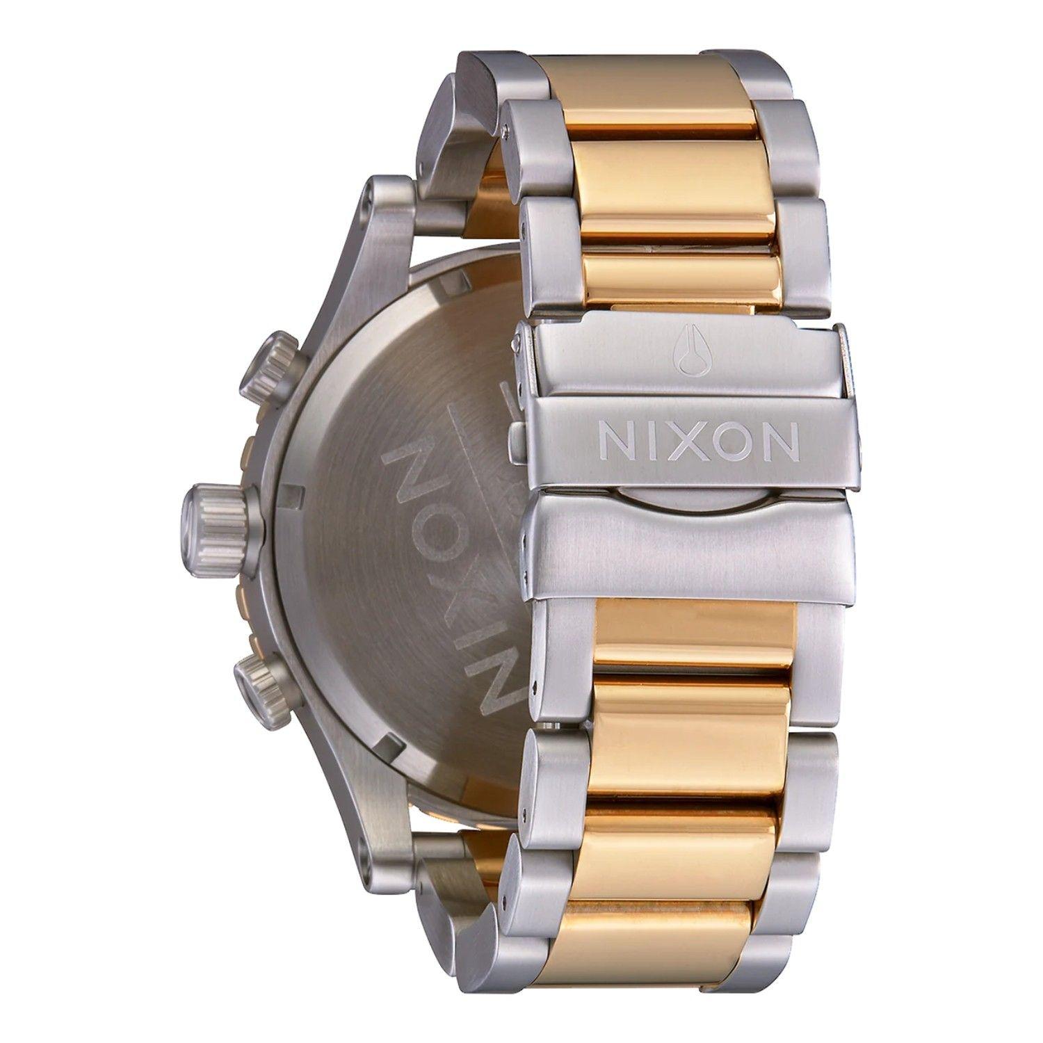 Reloj Nixon 51-30 Chrono Silver Gold-3