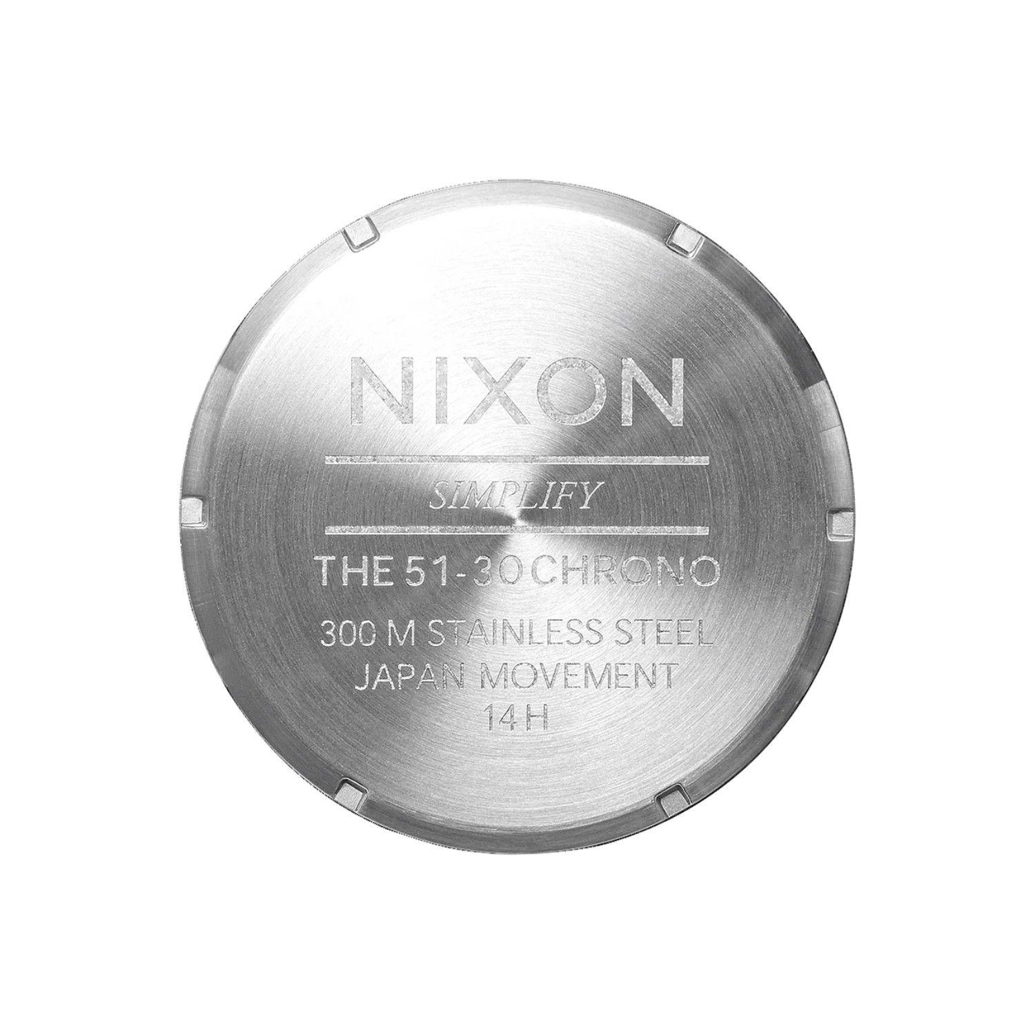 Reloj Nixon 51-30 Chrono Silver Gold-4