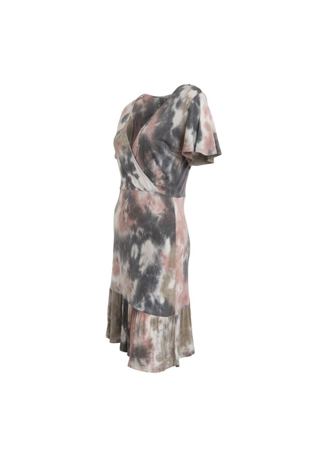 Vestido En V tie dye Grey Rose-1