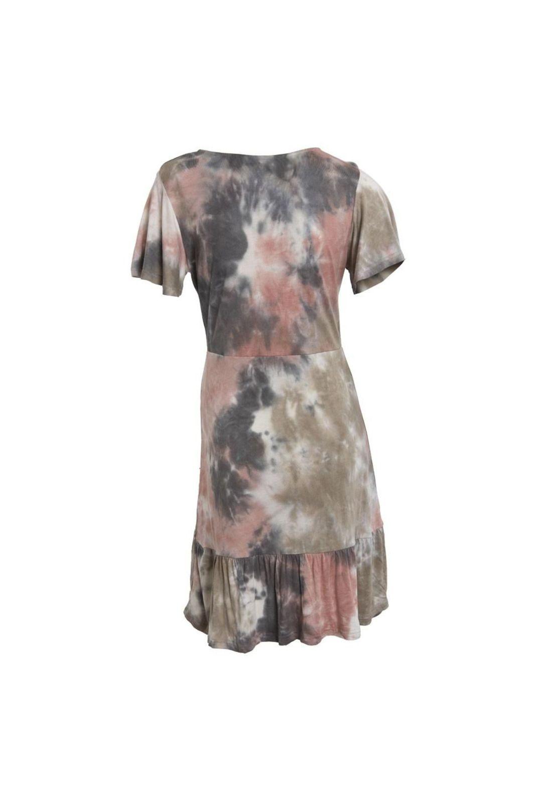Vestido En V tie dye Grey Rose-2