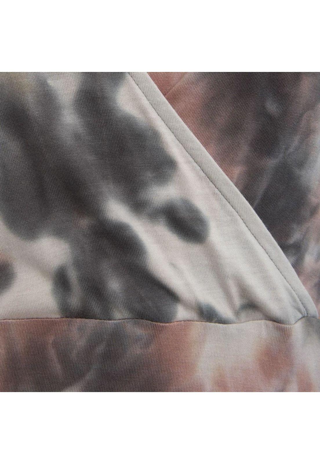 Vestido En V tie dye Grey Rose-3