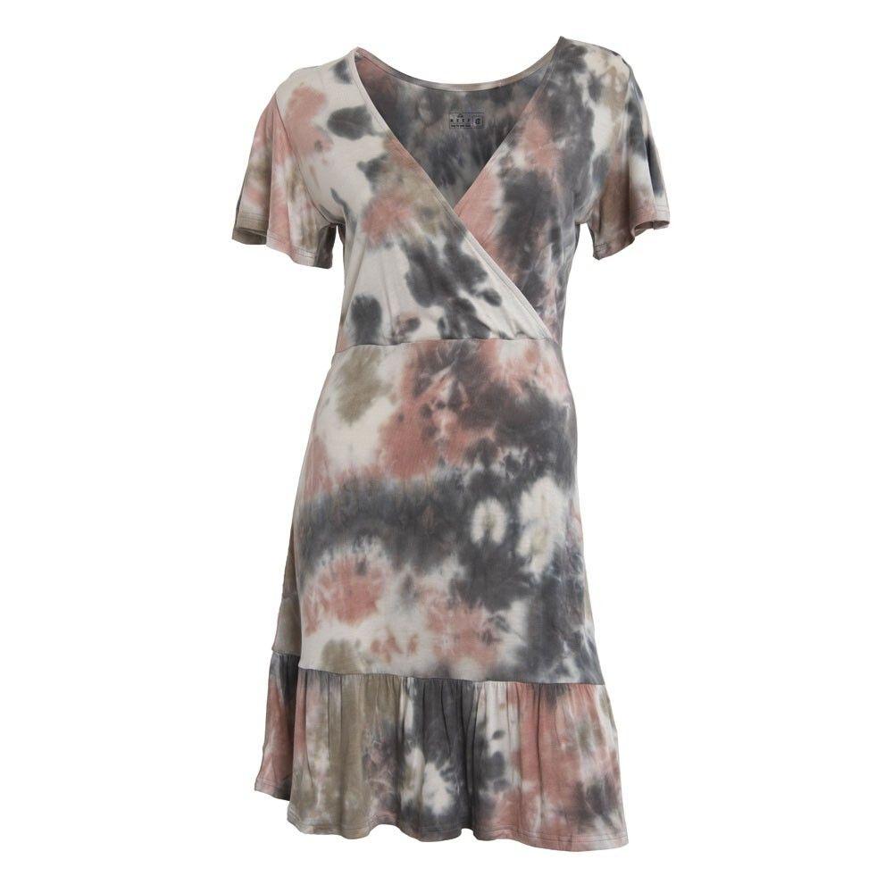 Vestido En V tie dye Grey Rose-0