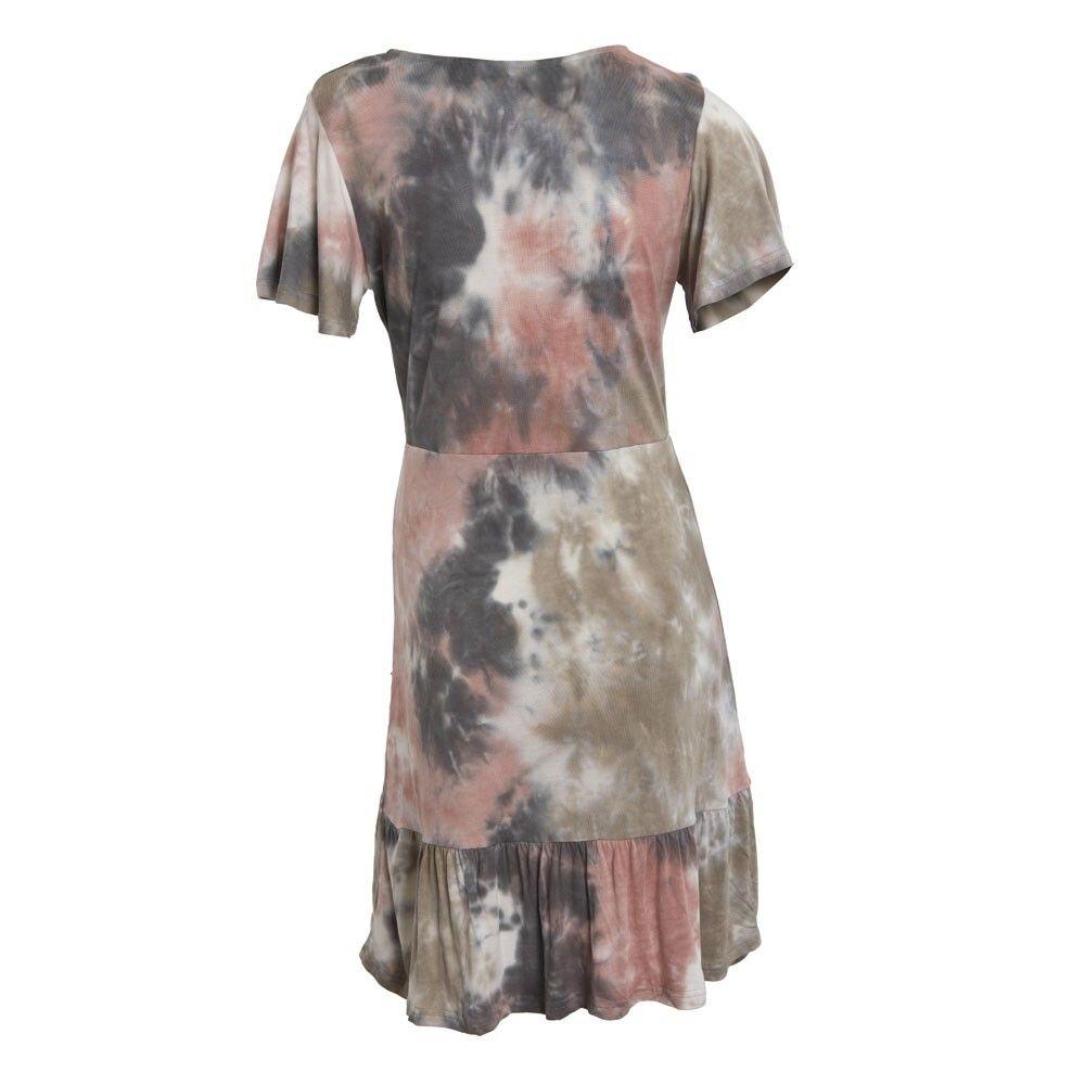Vestido En V tie dye Grey Rose-2