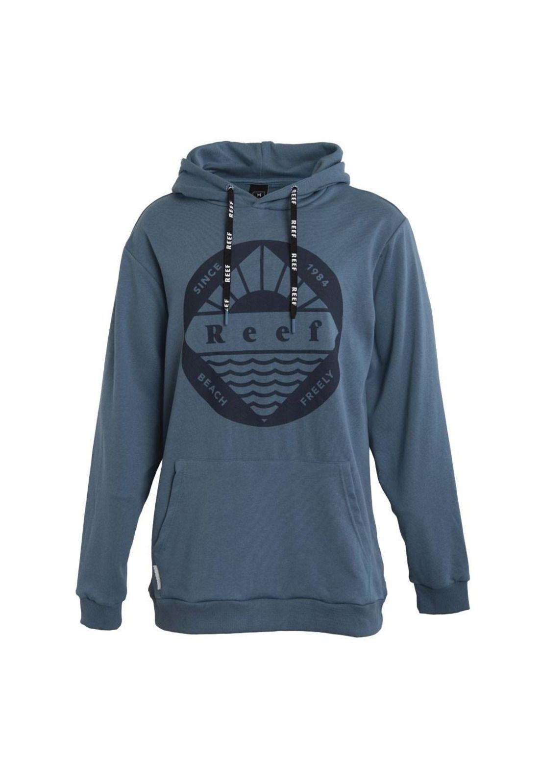 Poleron Men Hoodie Blue Black-0