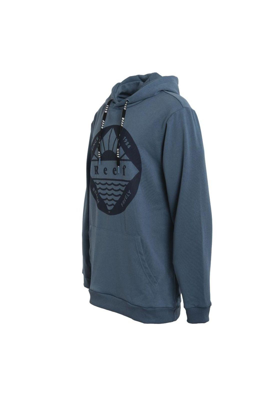 Poleron Men Hoodie Blue Black-1