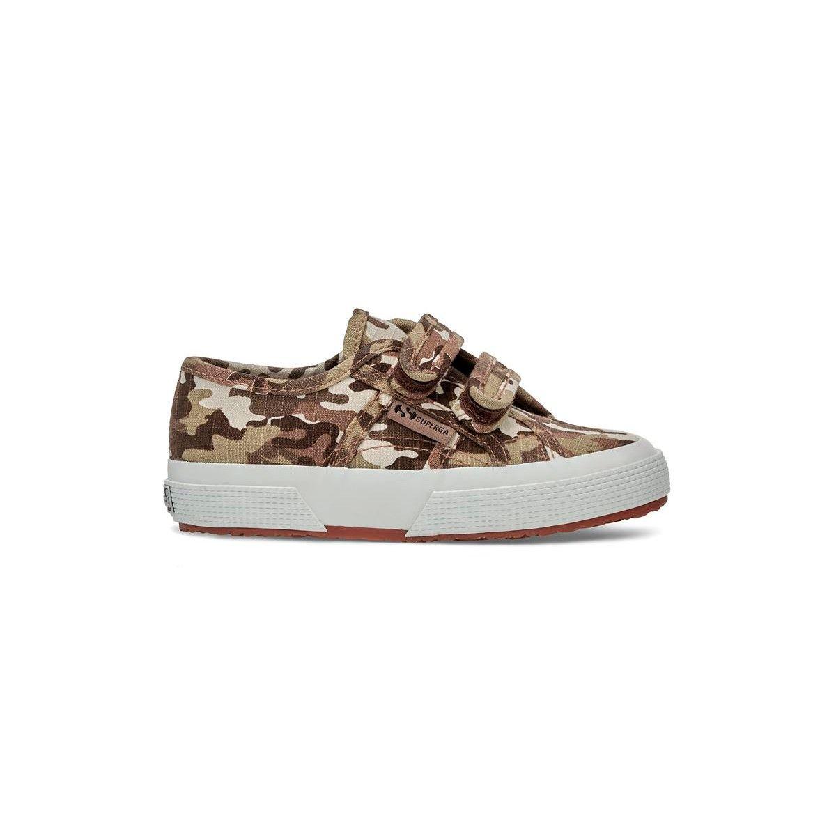 Zapatilla Superga Kids 2750 Straps Camo Brown Beige-0