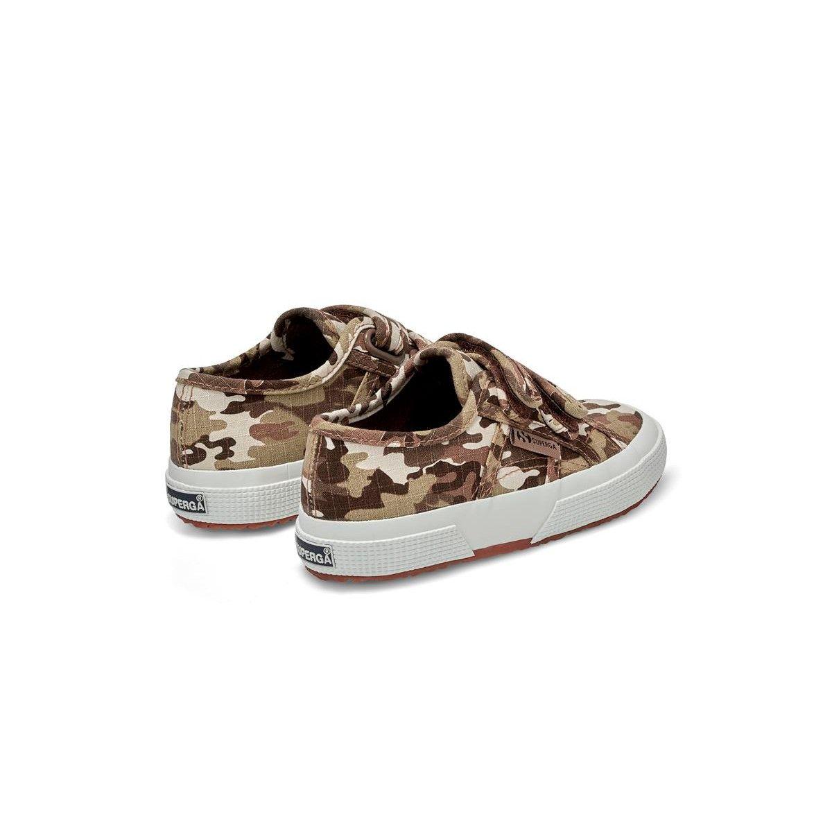 Zapatilla Superga Kids 2750 Straps Camo Brown Beige-2
