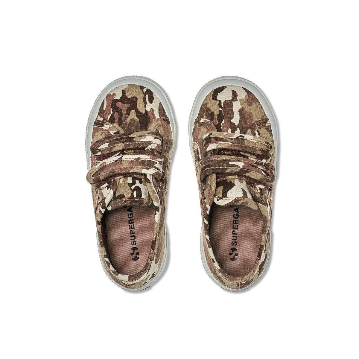 Zapatilla Superga Kids 2750 Straps Camo Brown Beige-3