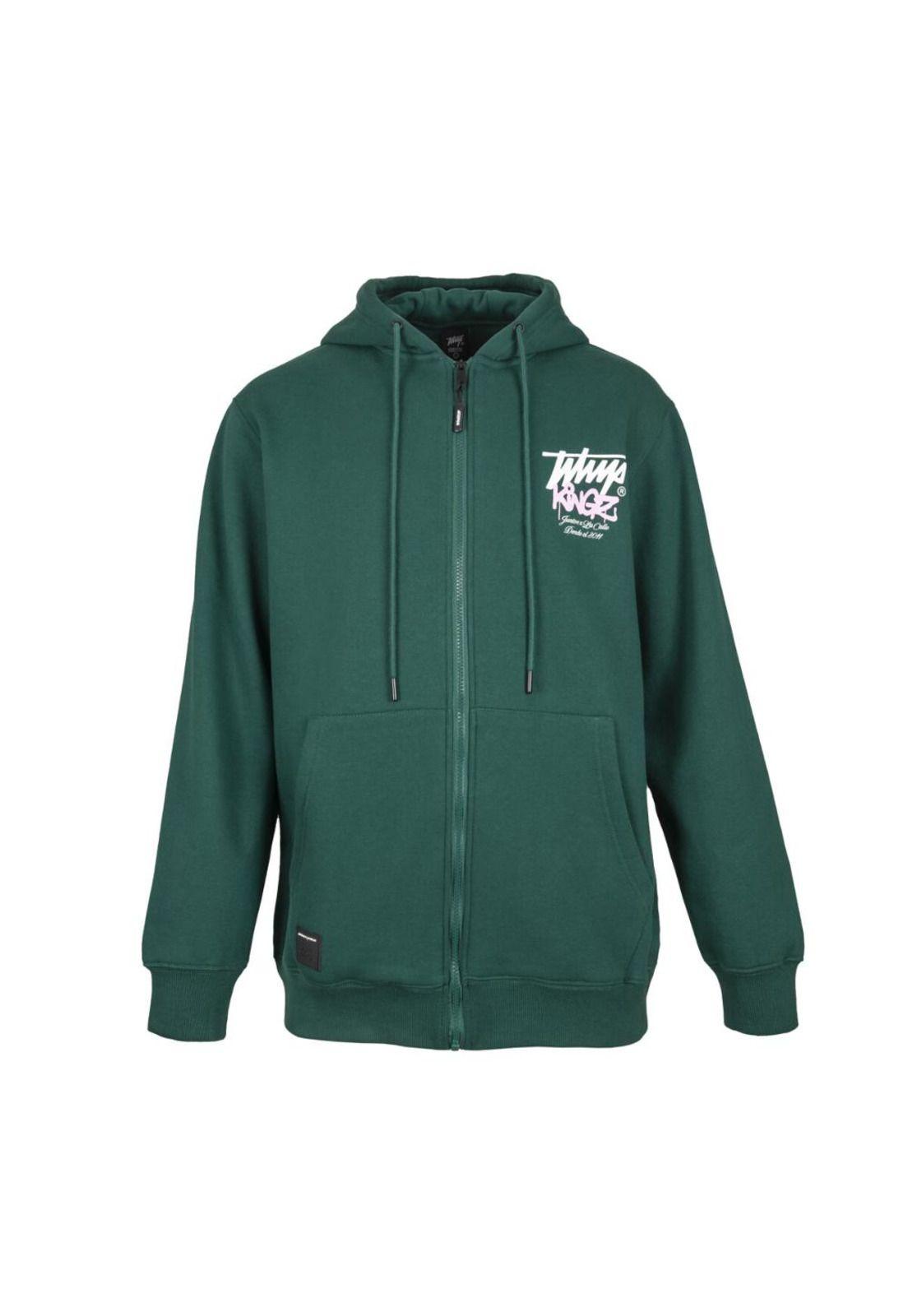 Polerón King of Street Full Zipper Green-0