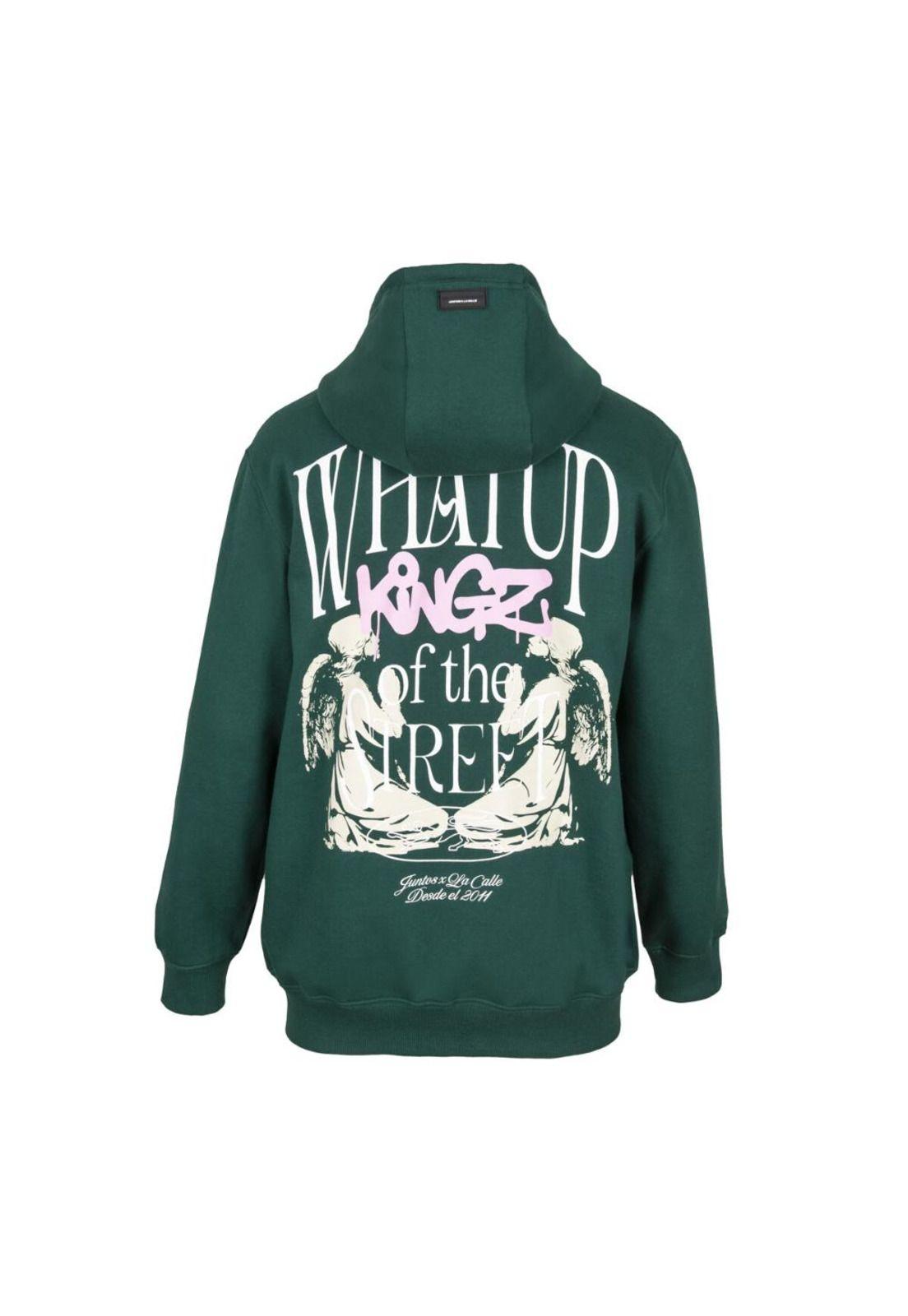 Polerón King of Street Full Zipper Green-1