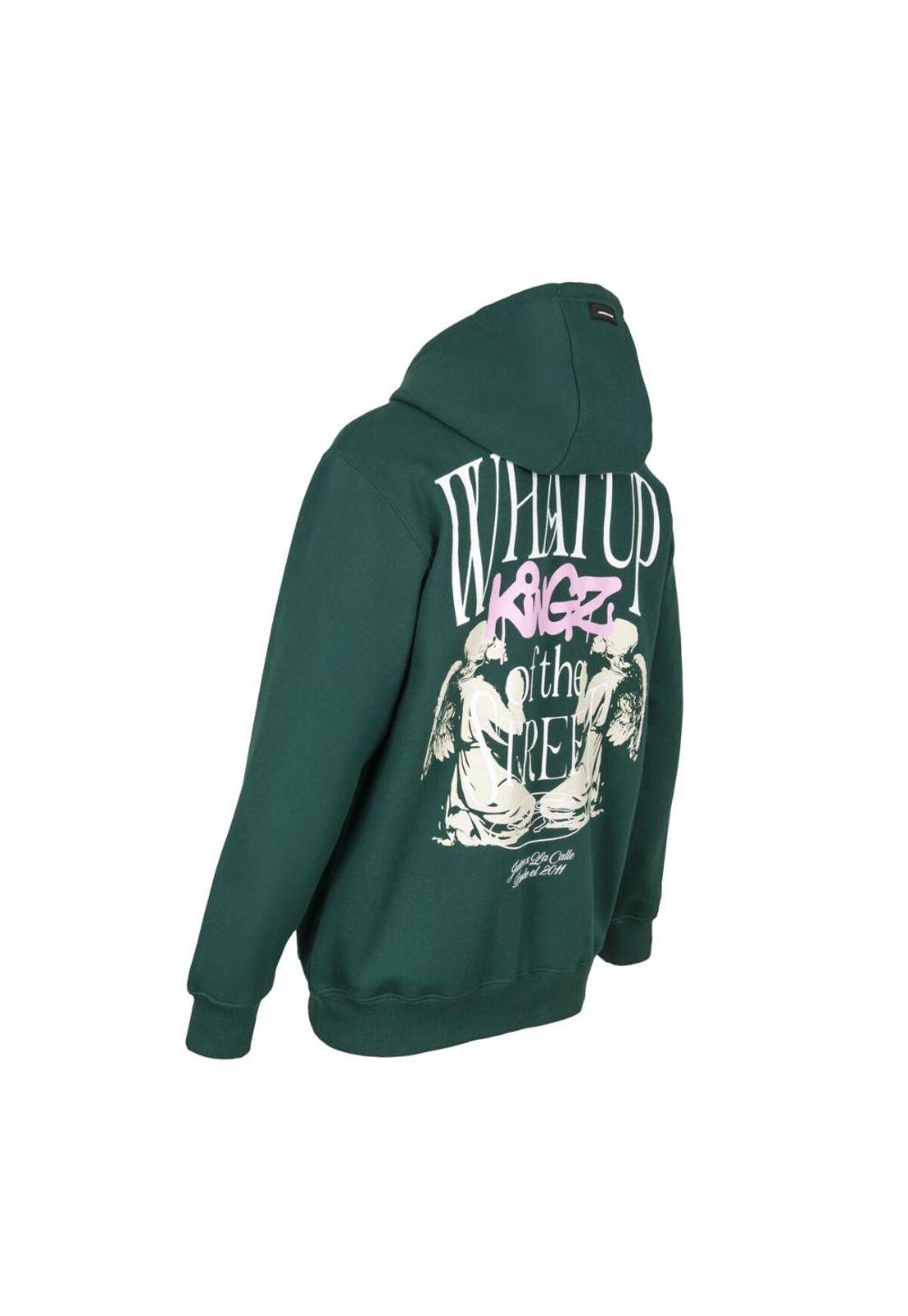 Polerón King of Street Full Zipper Green-2