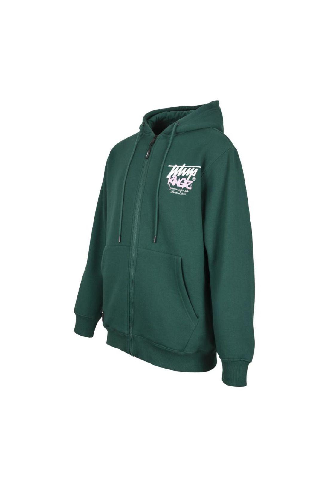 Polerón King of Street Full Zipper Green-3