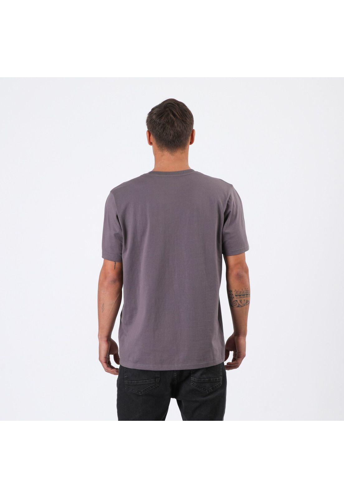Polera Nixon Men Logo Letters Dark Grey-1