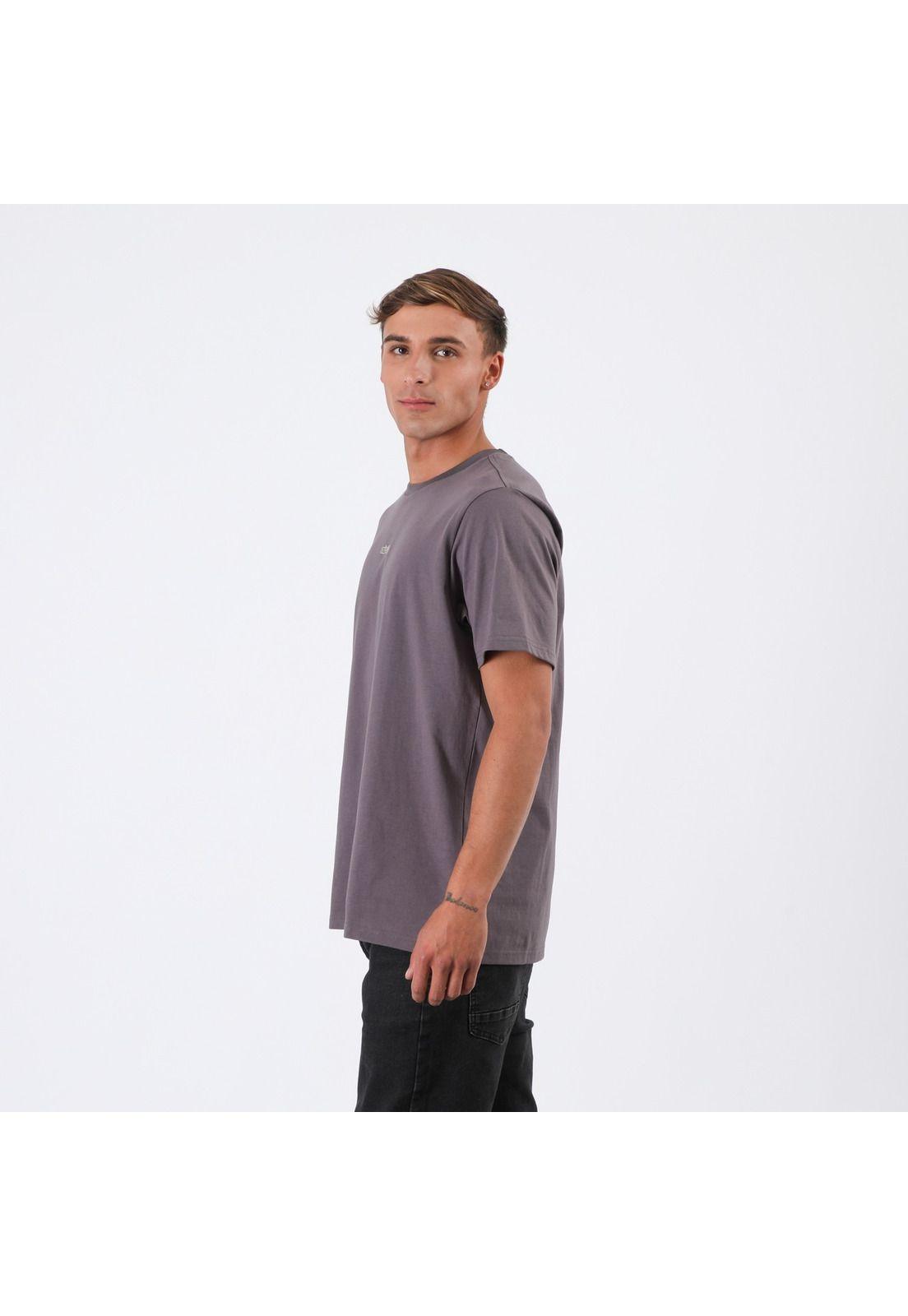 Polera Nixon Men Logo Letters Dark Grey-2