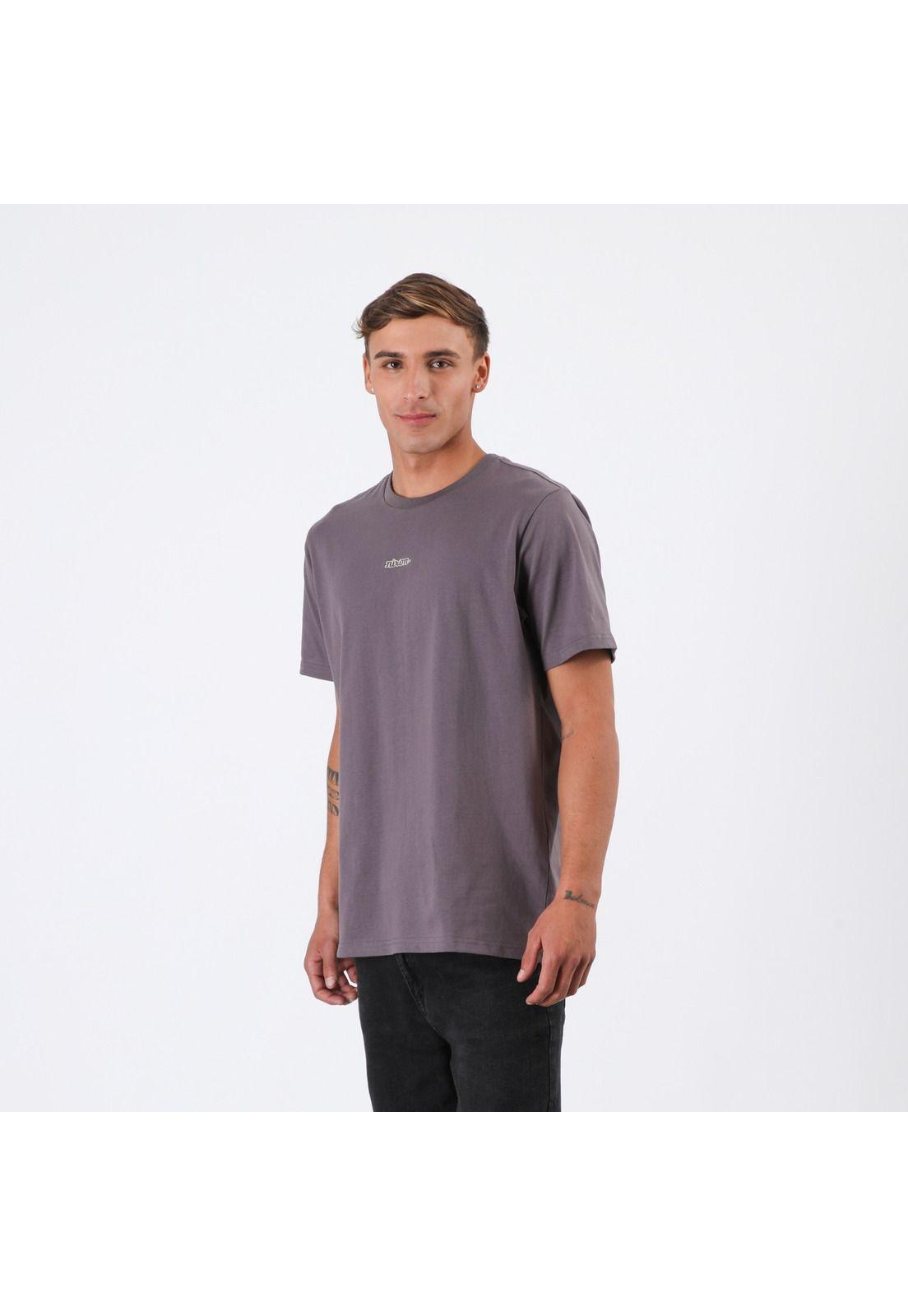 Polera Nixon Men Logo Letters Dark Grey-3