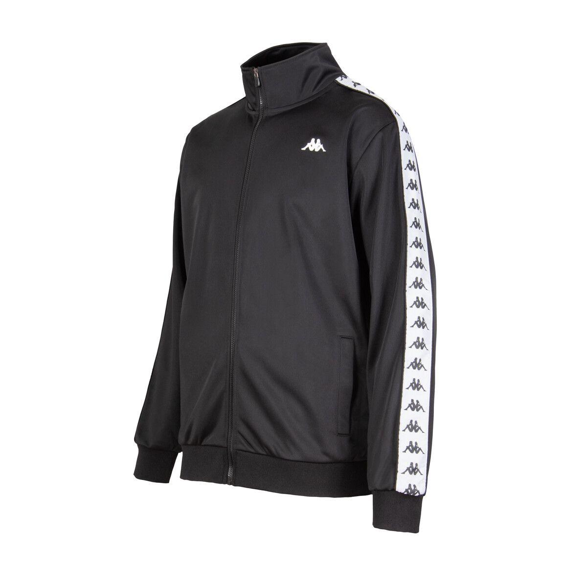 Chaqueta Full Zipper Men Black White Black-1