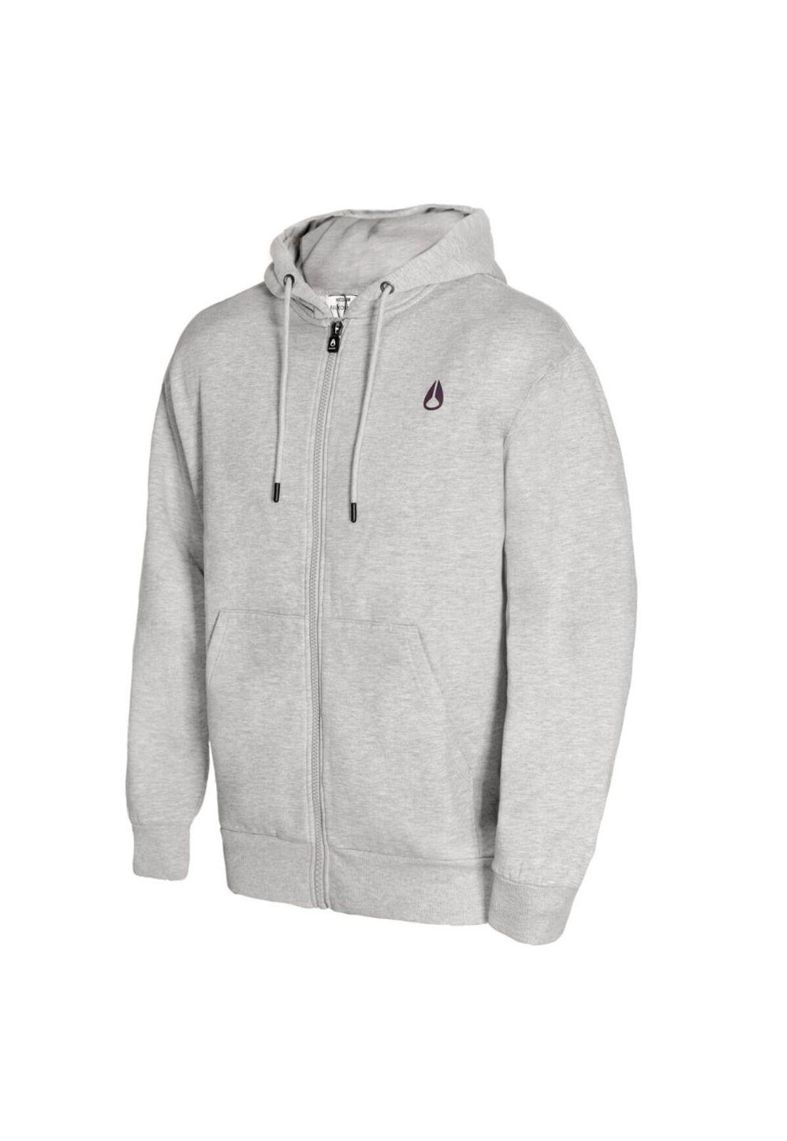 Poleron Men Full zipper "No Time To Stop" Gray-2