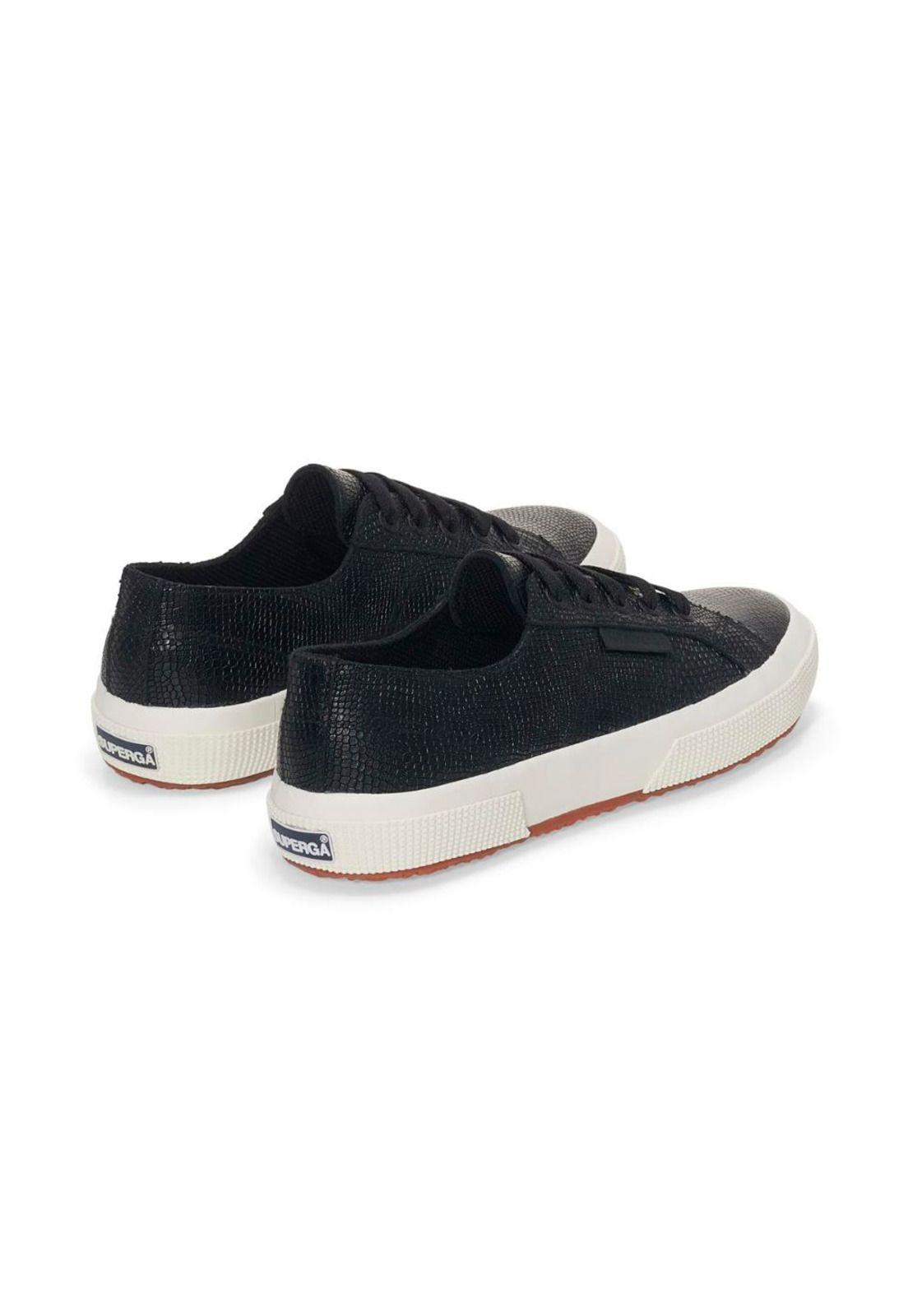 Zapatilla 2750 Snake Leather Black F Avorio-2