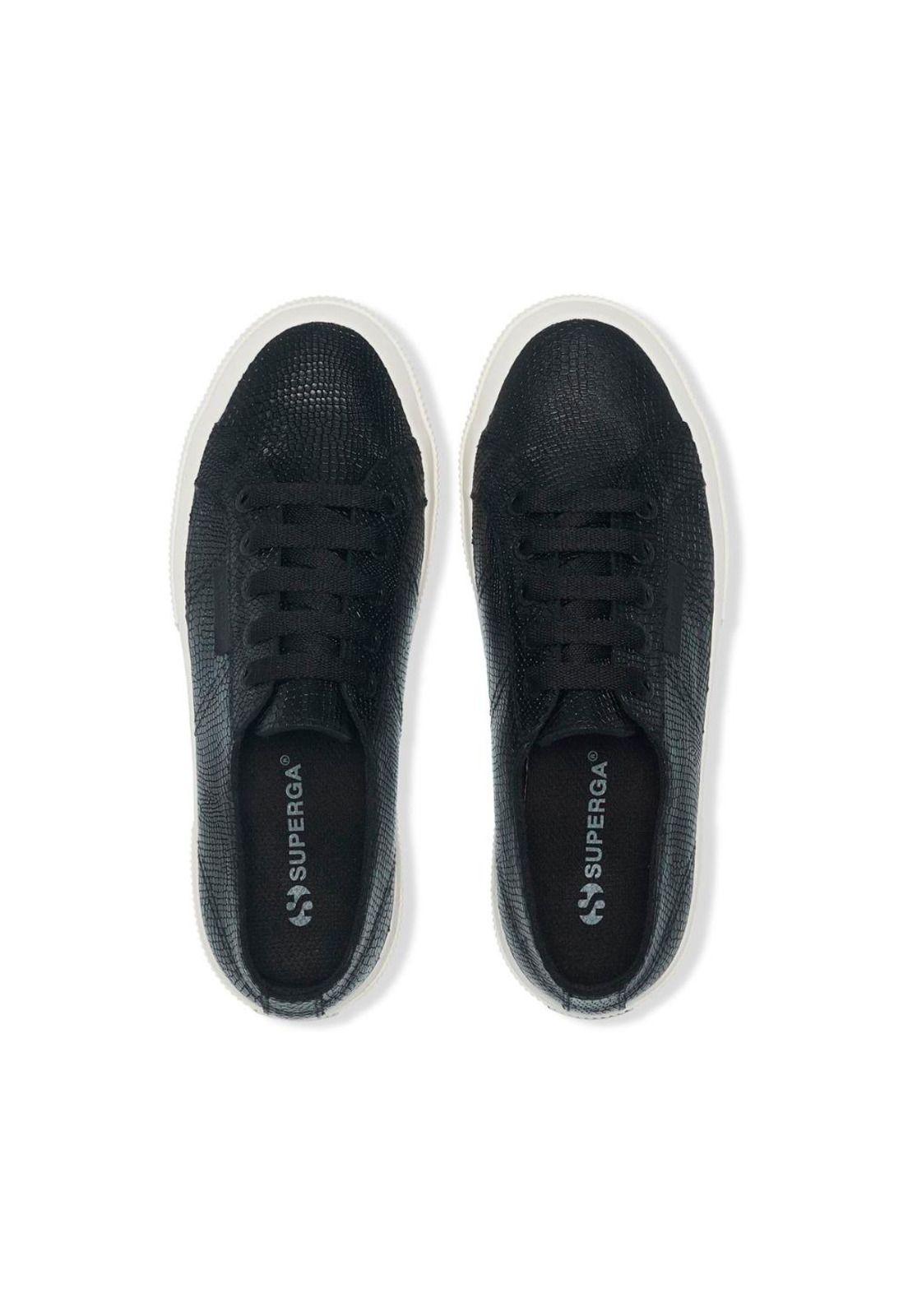 Zapatilla 2750 Snake Leather Black F Avorio-3