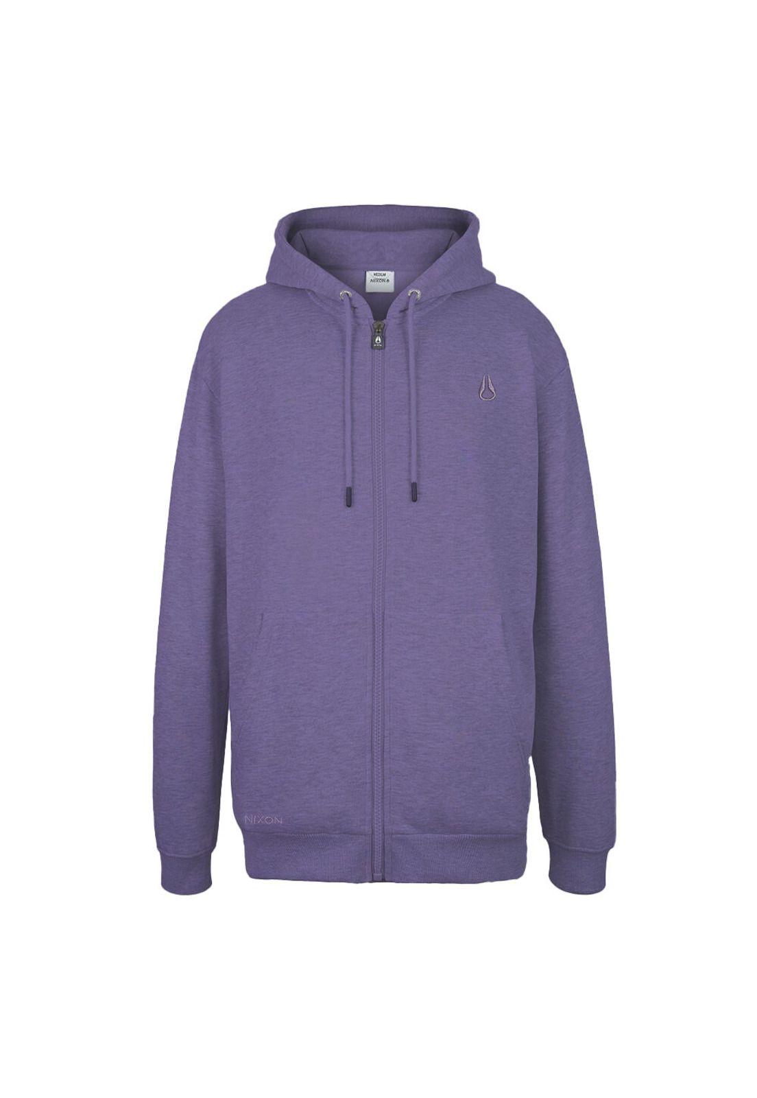 Polerón Nixon Men Full Zipper Tiny logo Light Purple-0