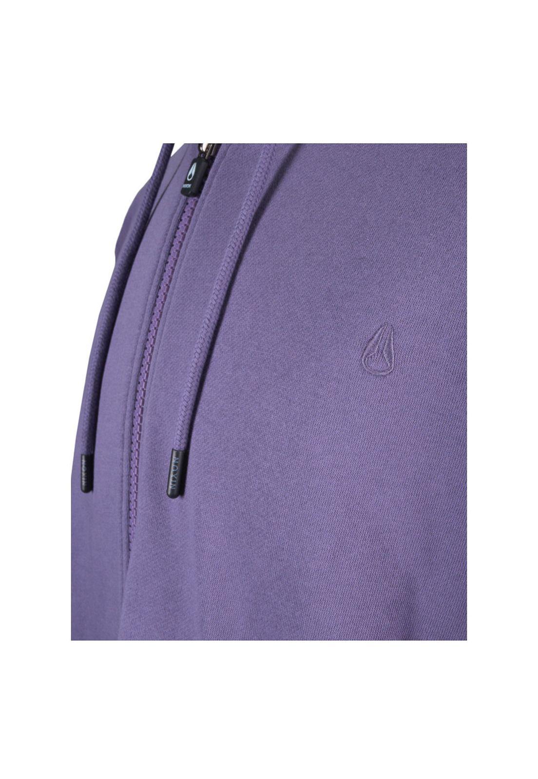Polerón Nixon Men Full Zipper Tiny logo Light Purple-2