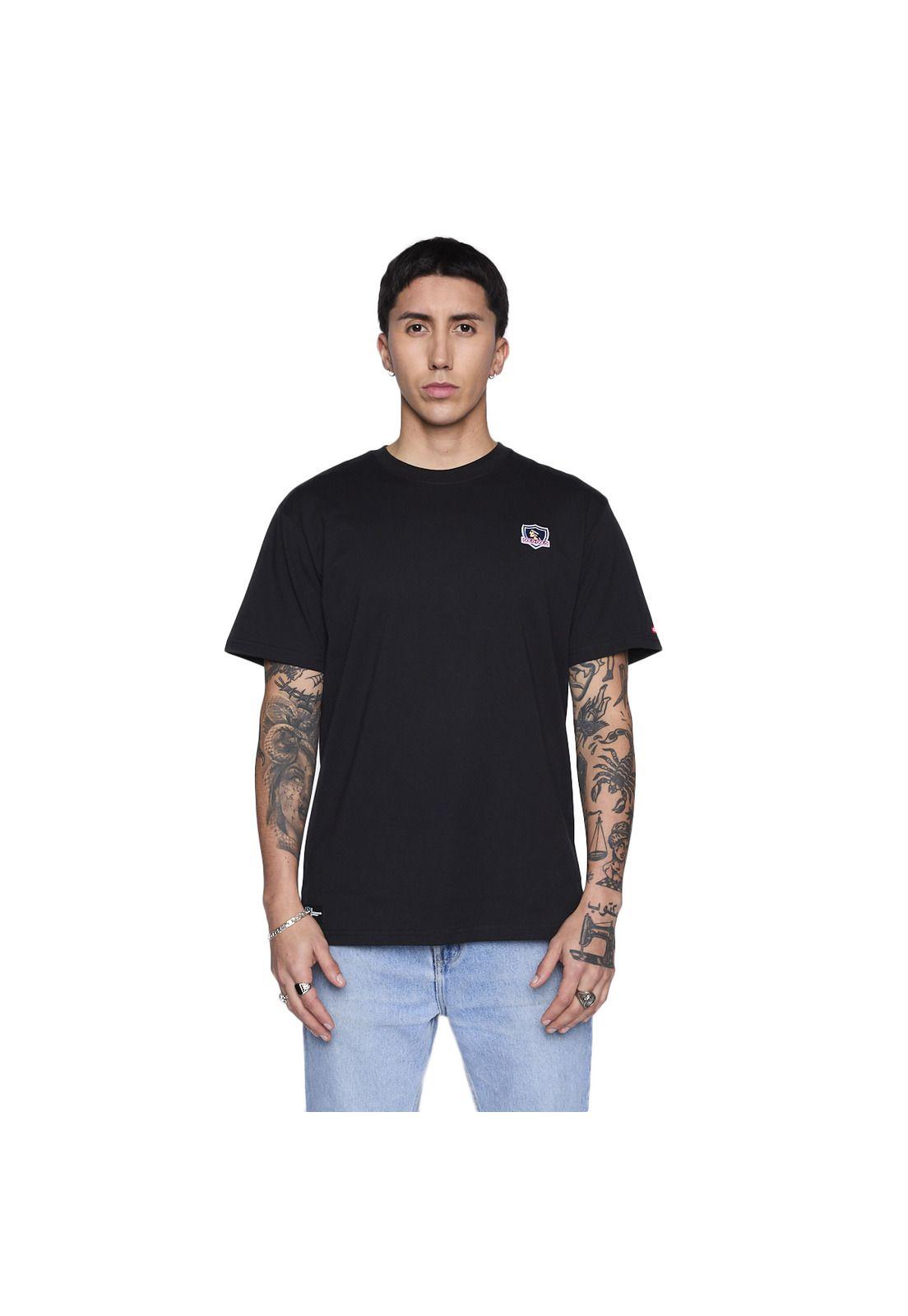 Polera Colo Colo Urbano Hombre Escudo Negro-0