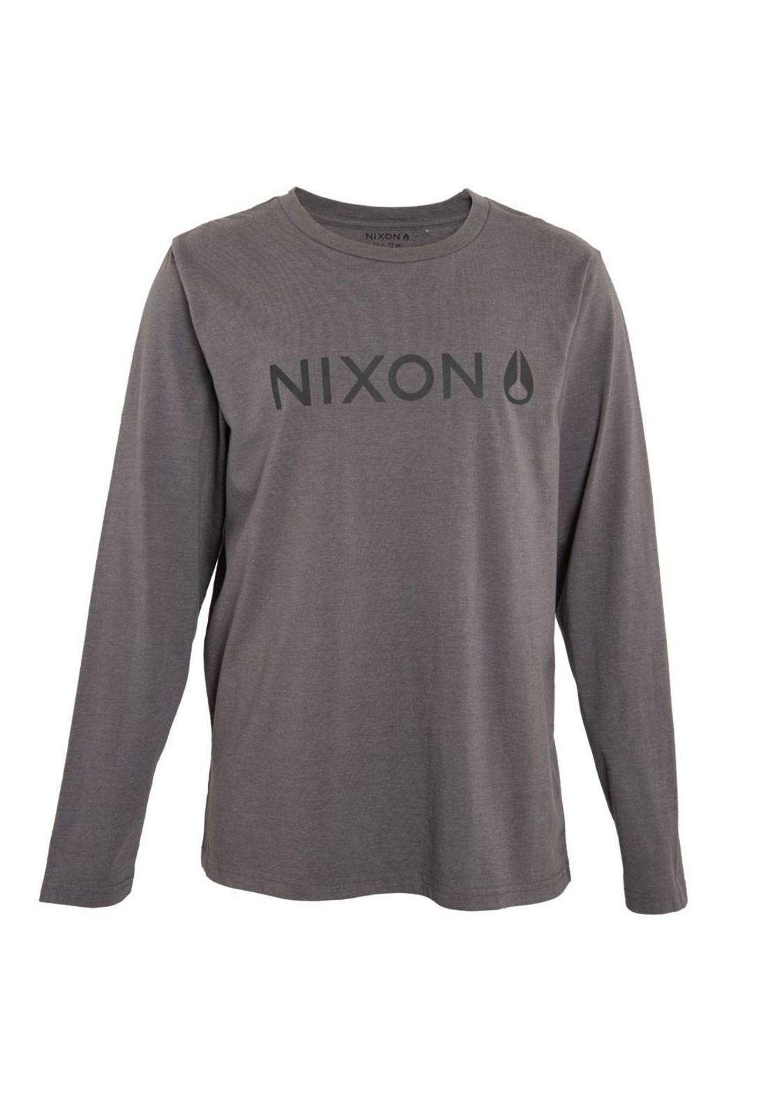 Polera Men Long Sleeve Black Logo White-0