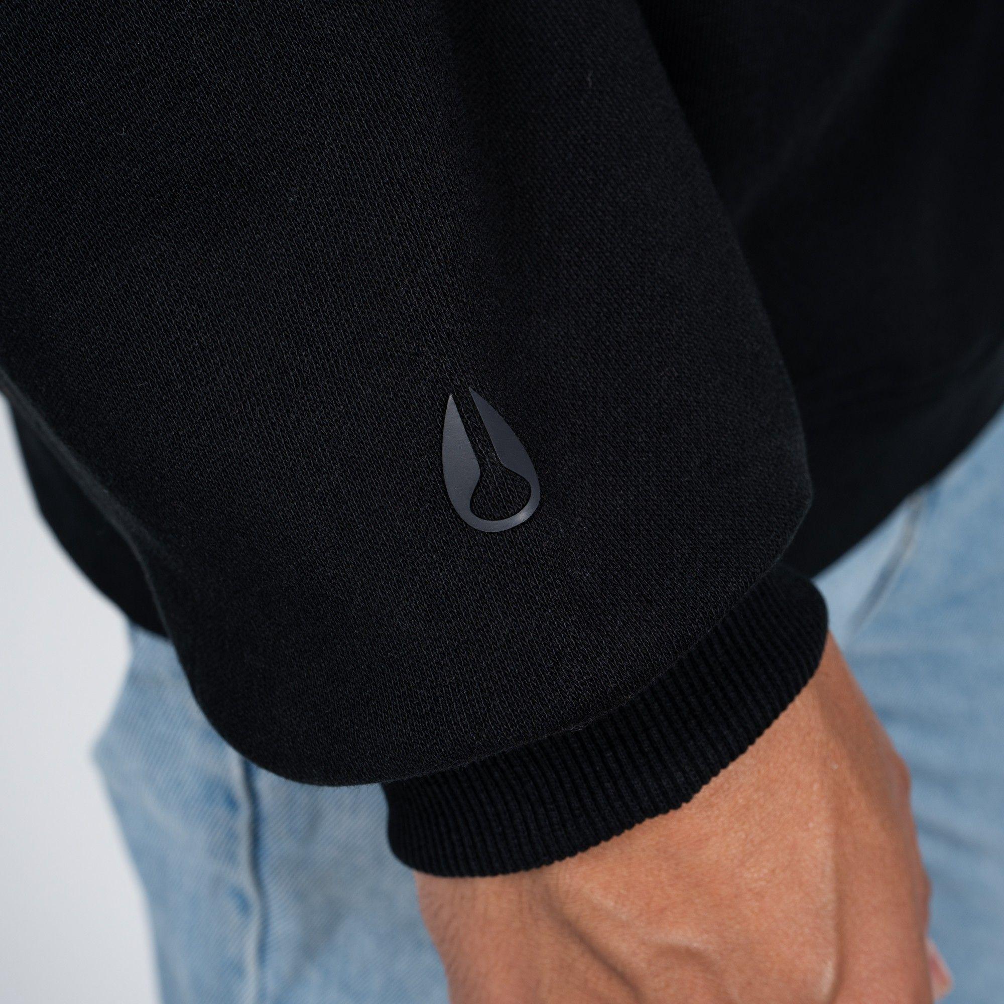 Polerón Half Zipper Nixon Men Tiny Logo Black-2