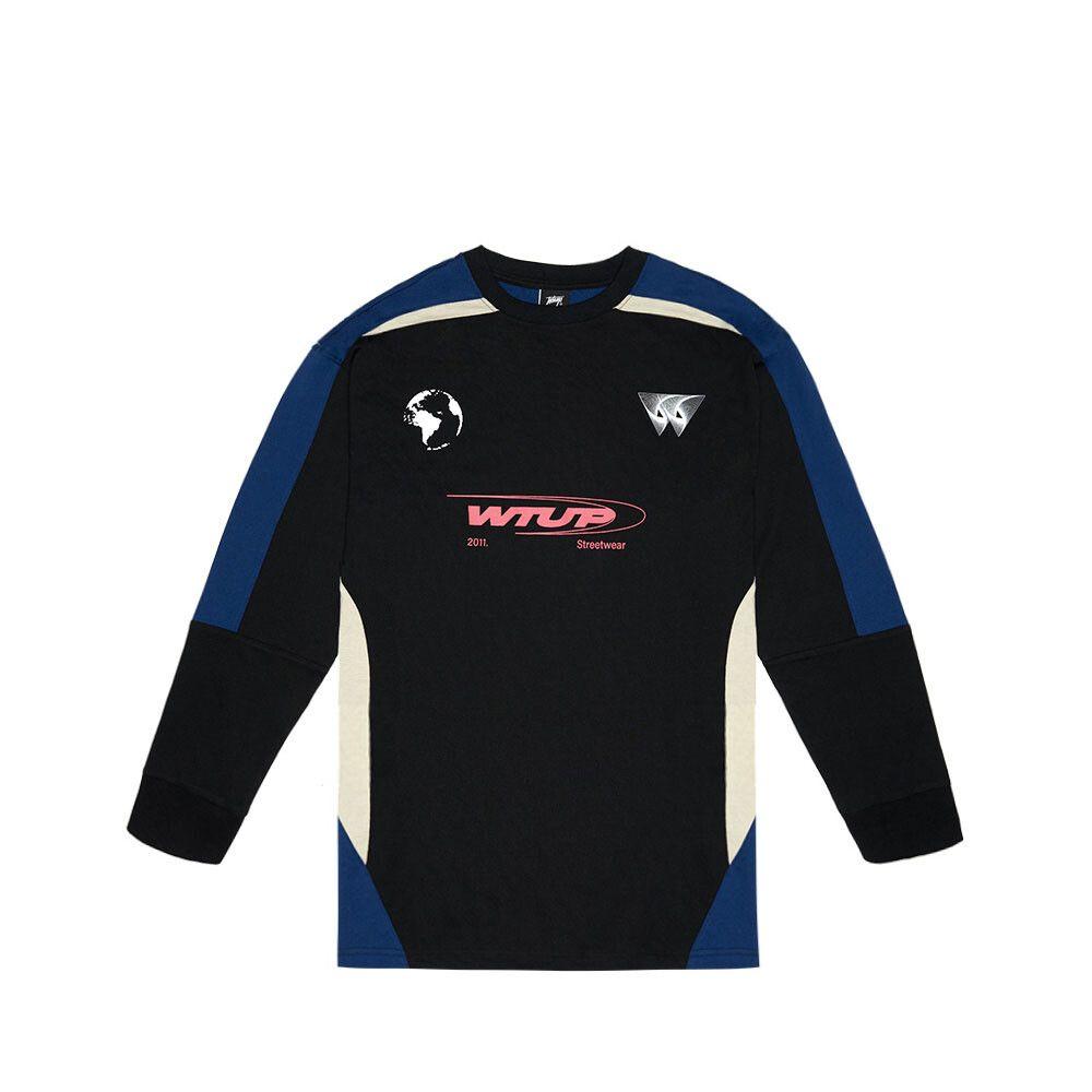 Polera Manga Larga Whatup Hombre Black Blue-0