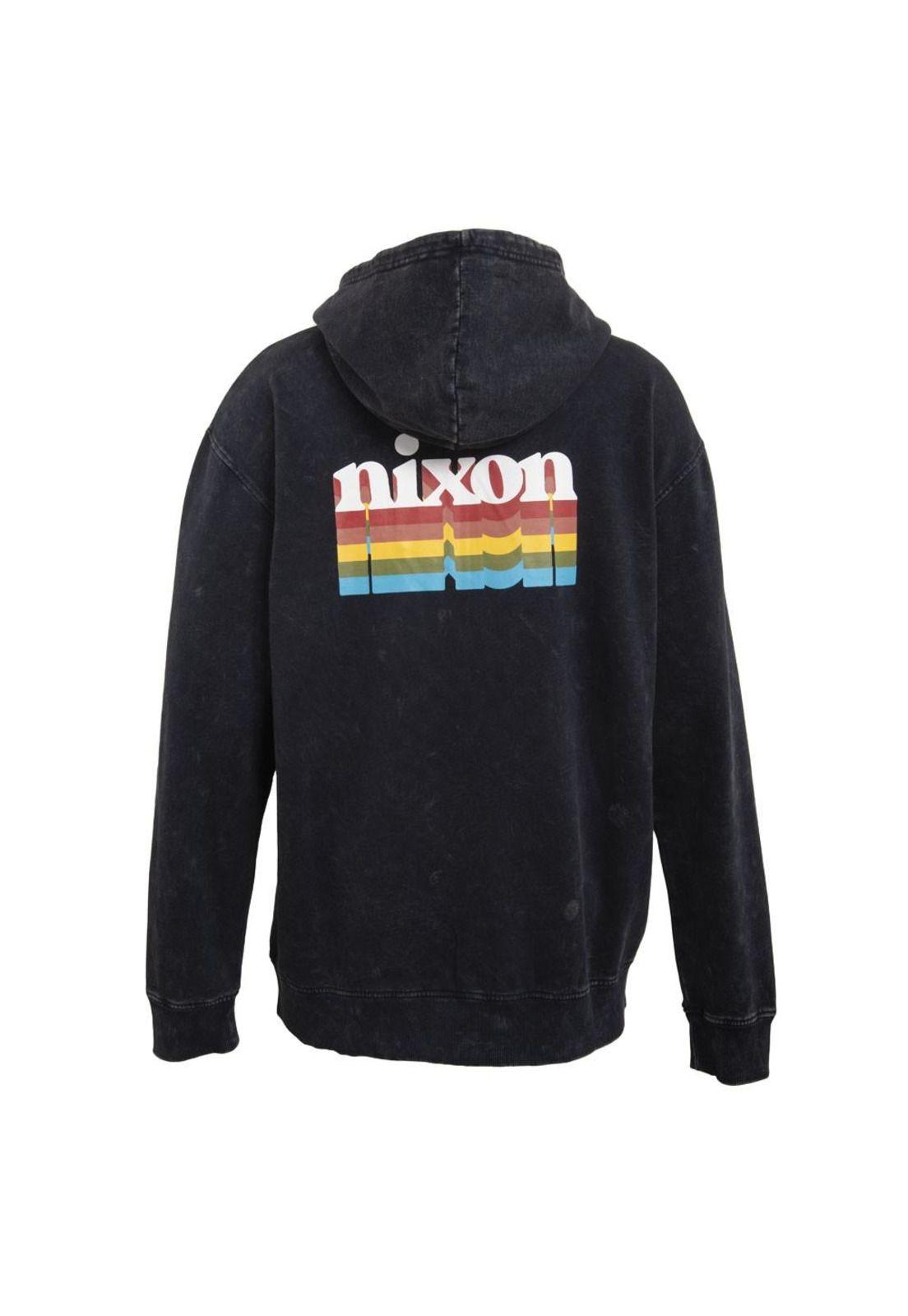 Polerón Zipper Men Grey Logo Back Rainbow-2