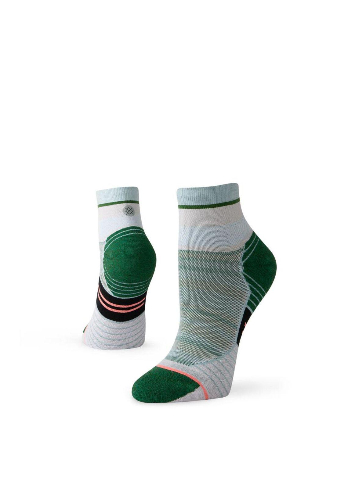 Stance Sock Women Varsity Stripe Qtr Green-0