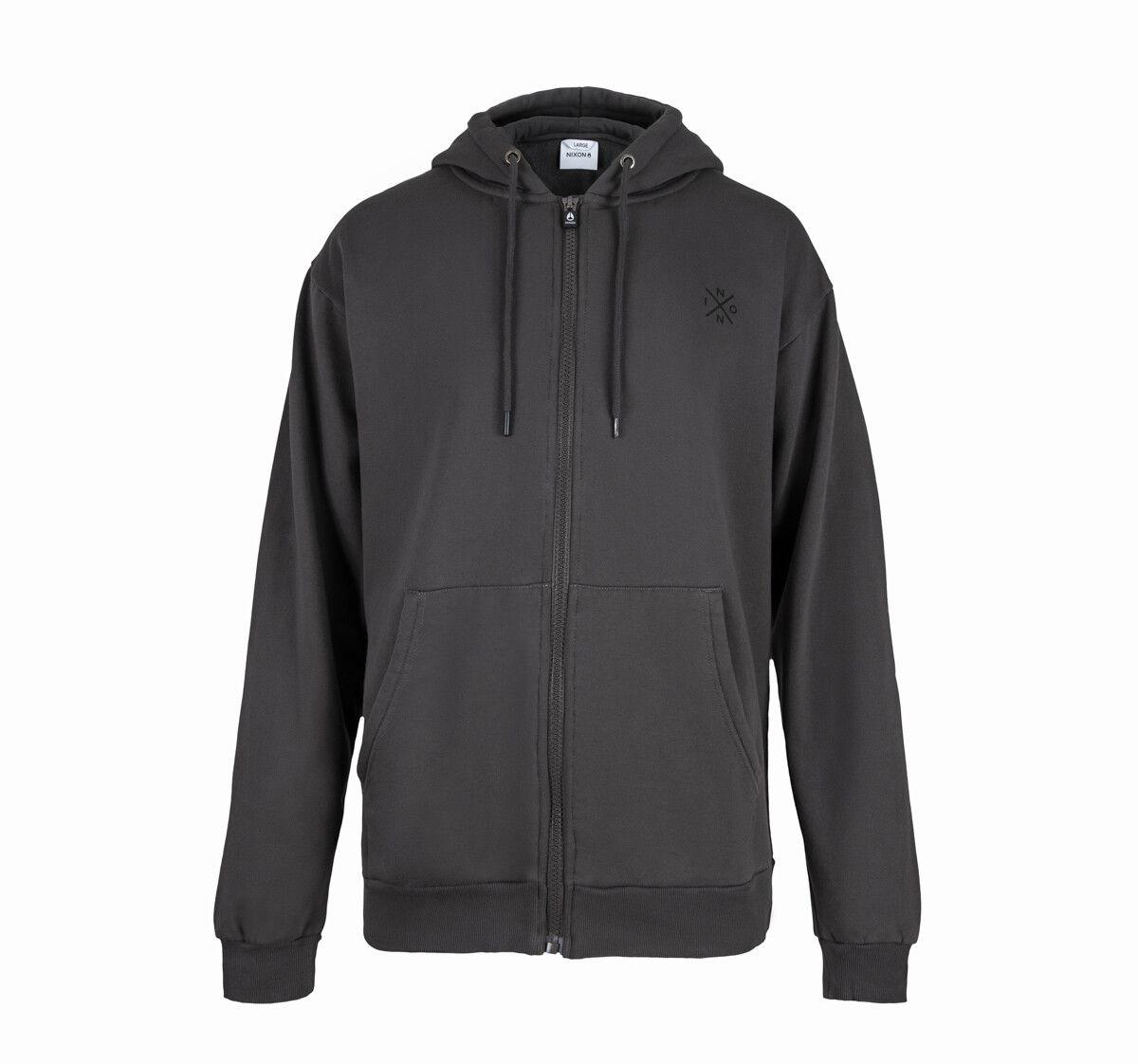 Poleron Men Full zipper Grey Black Cross-0