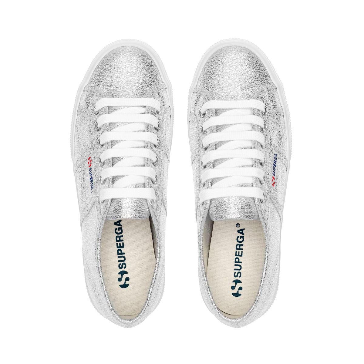Zapatilla Superga Women 2740 Platform Lame Grey Silver-3