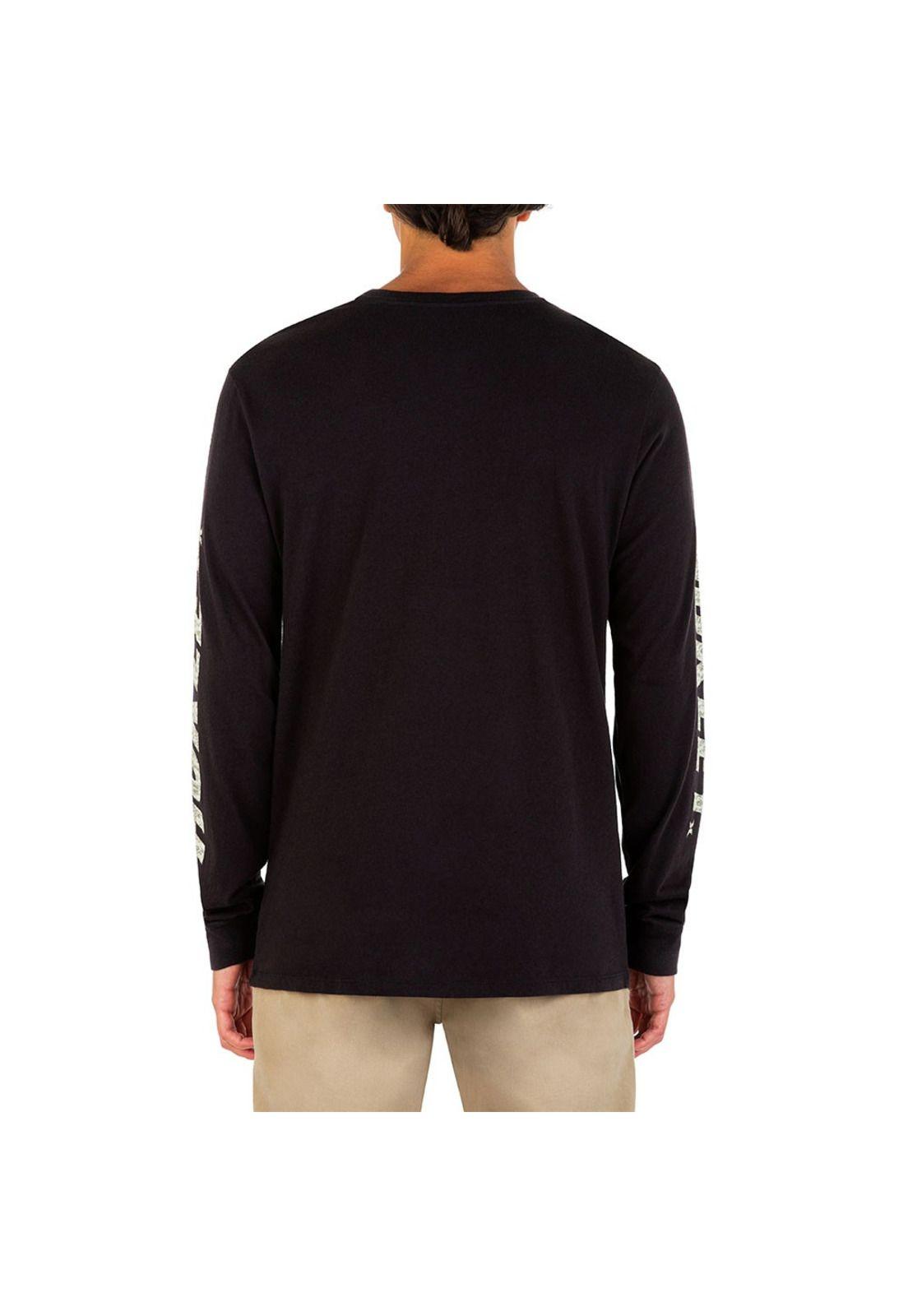 Polera Manga Larga Everyday Washed Fast Tiger Black Hurley-3