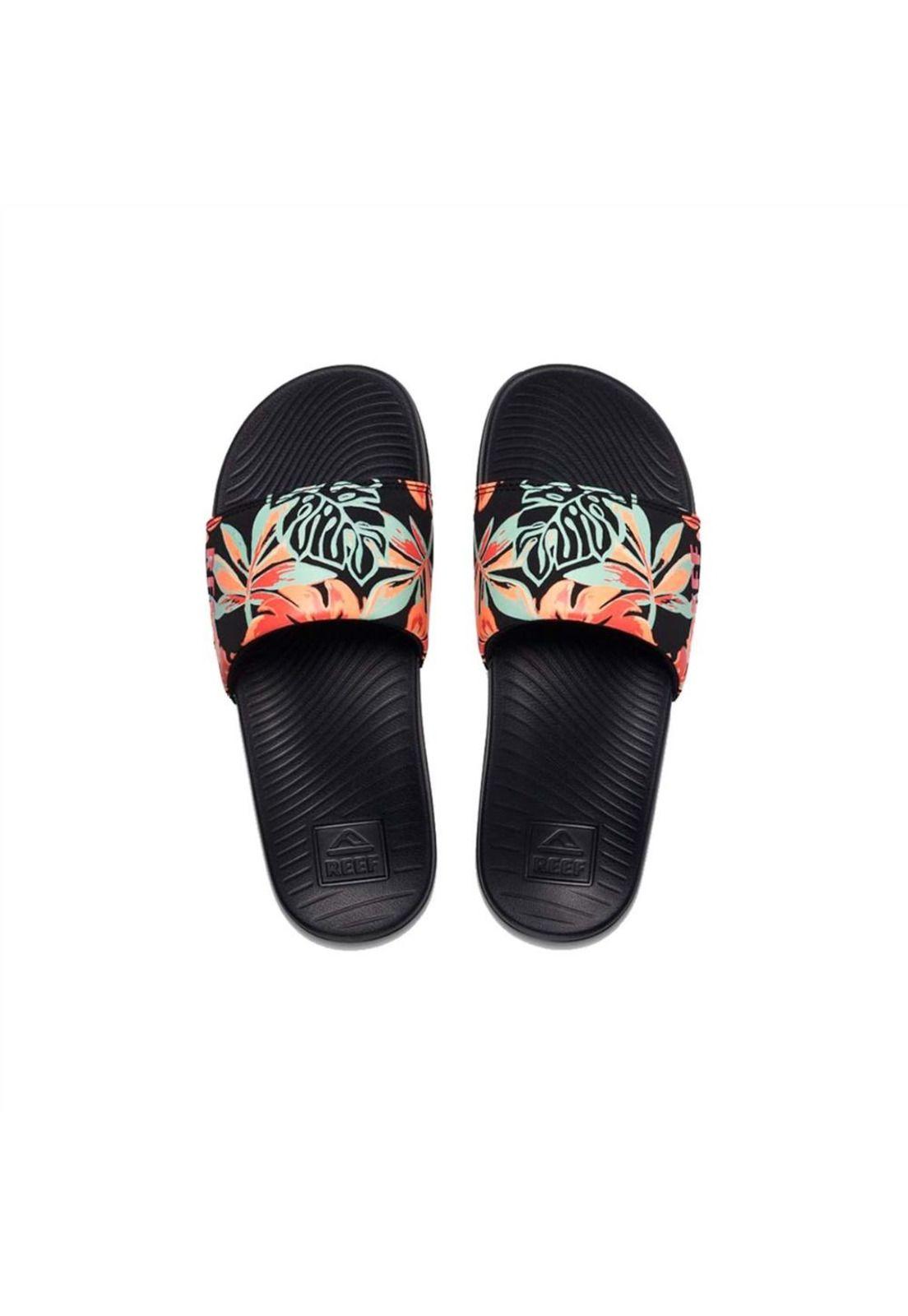 Sandalia Women One Slide Black Monstera-1