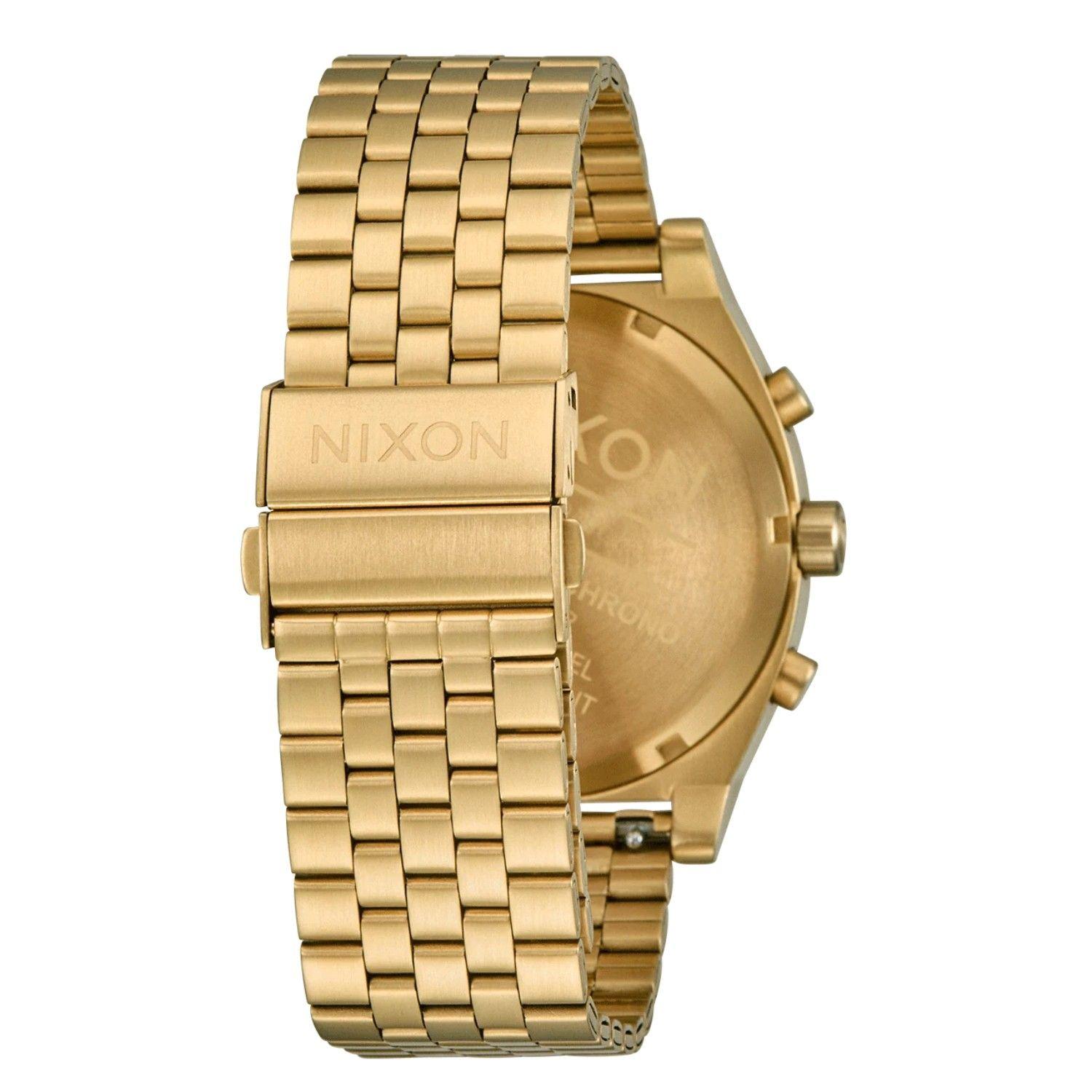 Reloj Nixon Time Teller Chrono Gold Black Gold-3