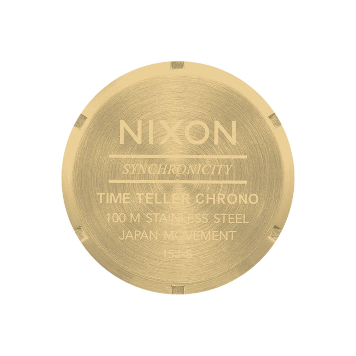 Reloj Nixon Time Teller Chrono Gold Black Gold-4