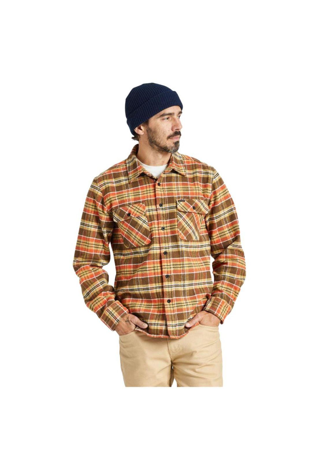 Camisa Bowery Desert Palm Antelope Burnt Red-1